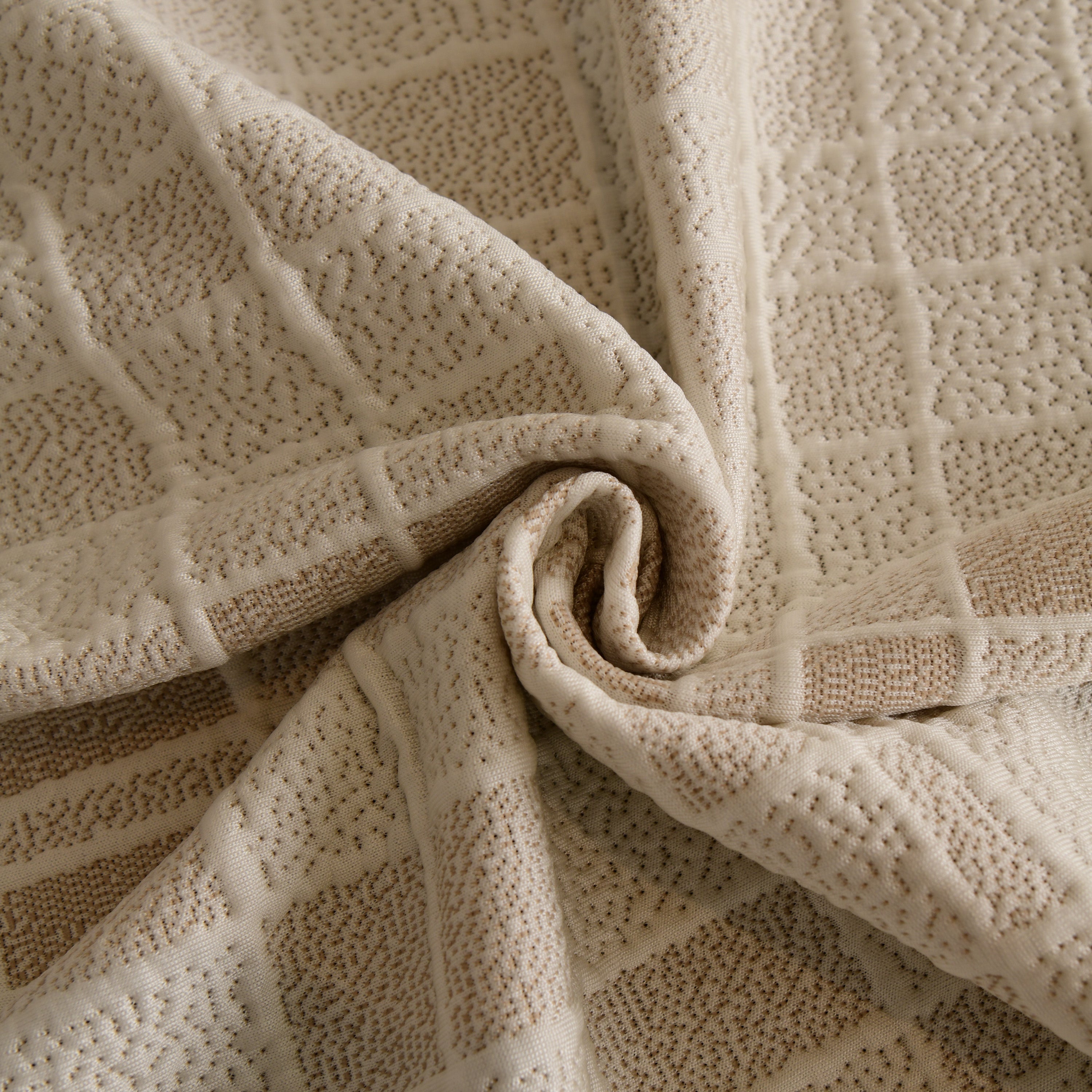 Sofa Cover Throw With Subtle Textured Stripes Lightweight Smooth Couch Slipcover