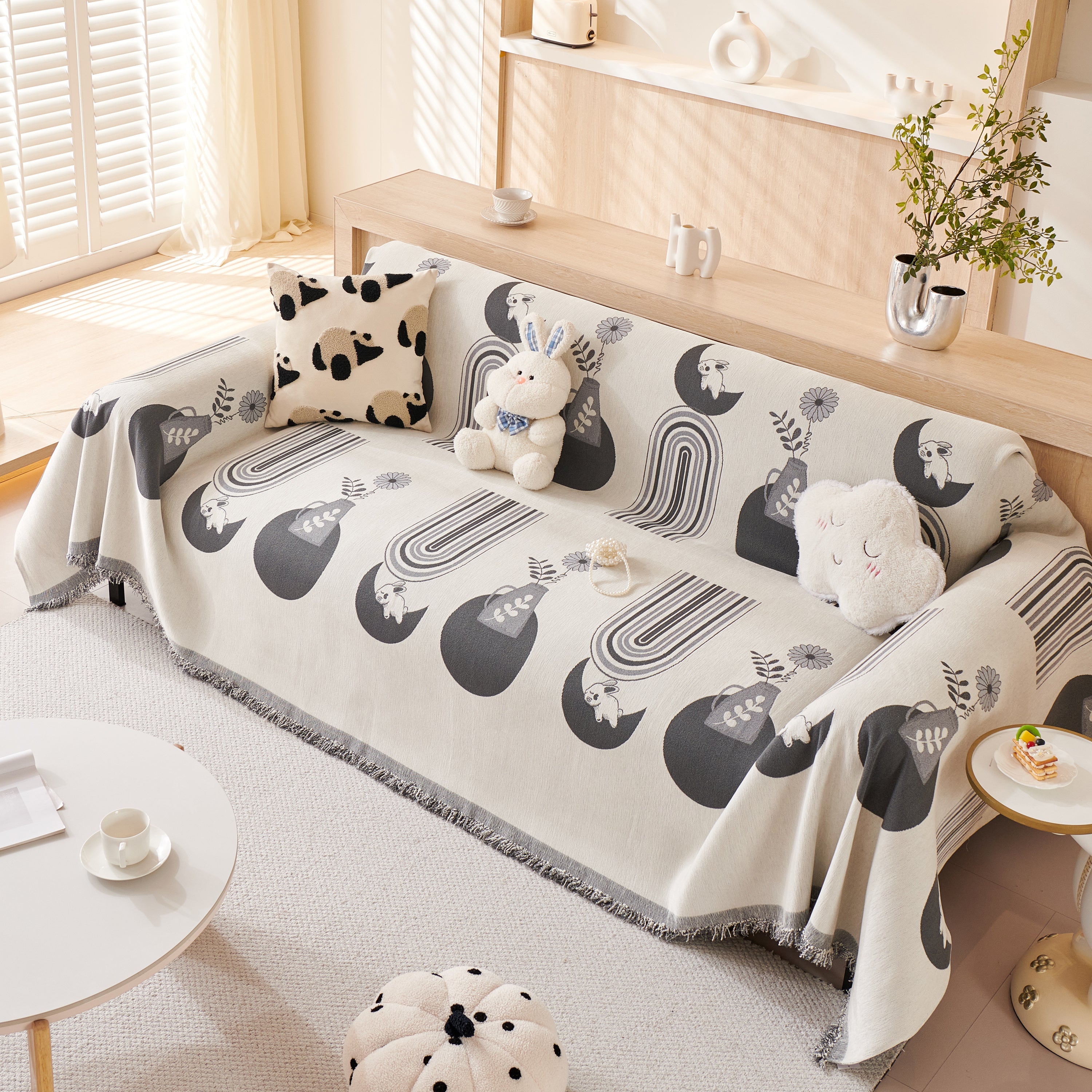Decorative Throw Blankets For Couch Reversible Chenille Furniture Throw Covers For Sectional Sofa