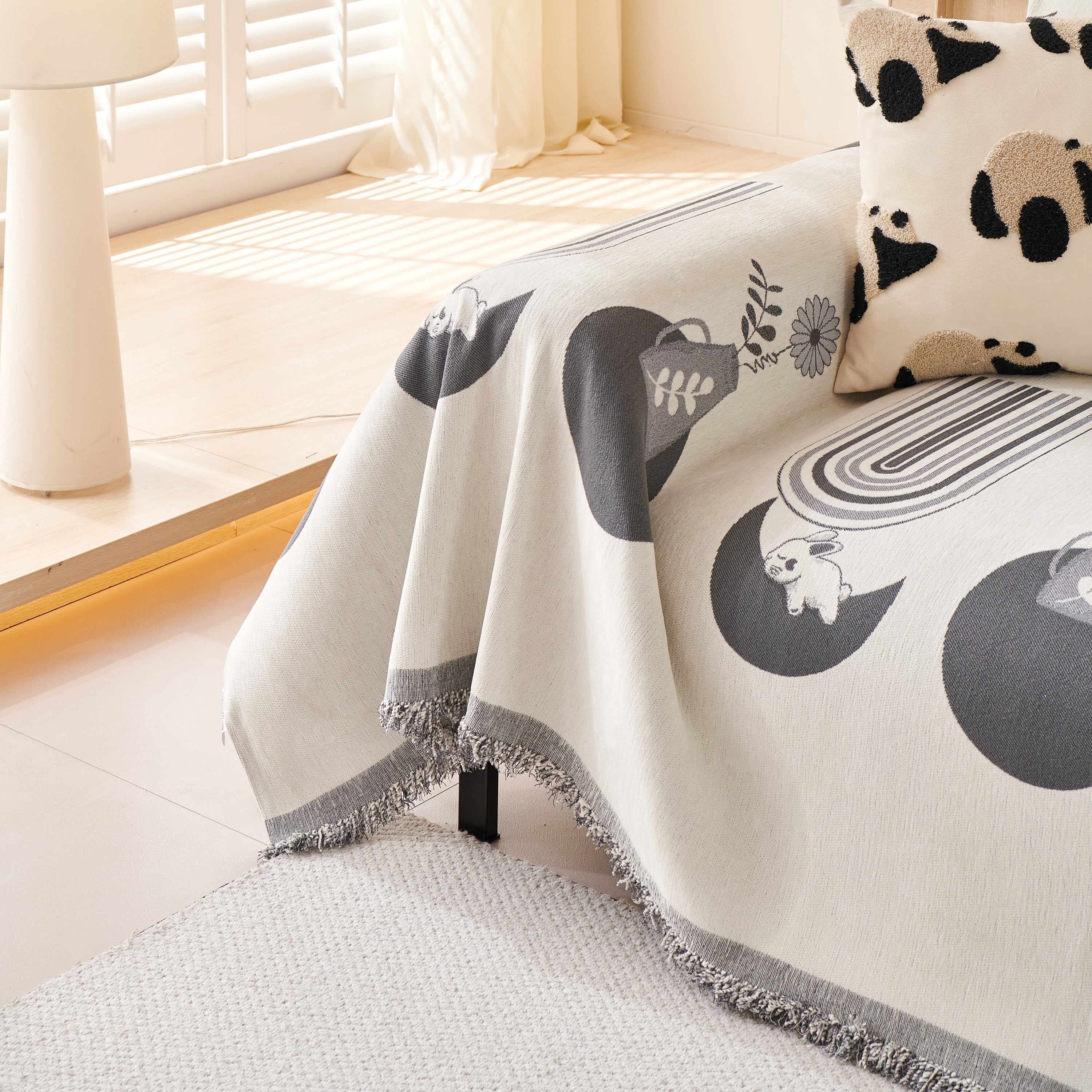 Decorative Throw Blankets For Couch Reversible Chenille Furniture Throw Covers For Sectional Sofa