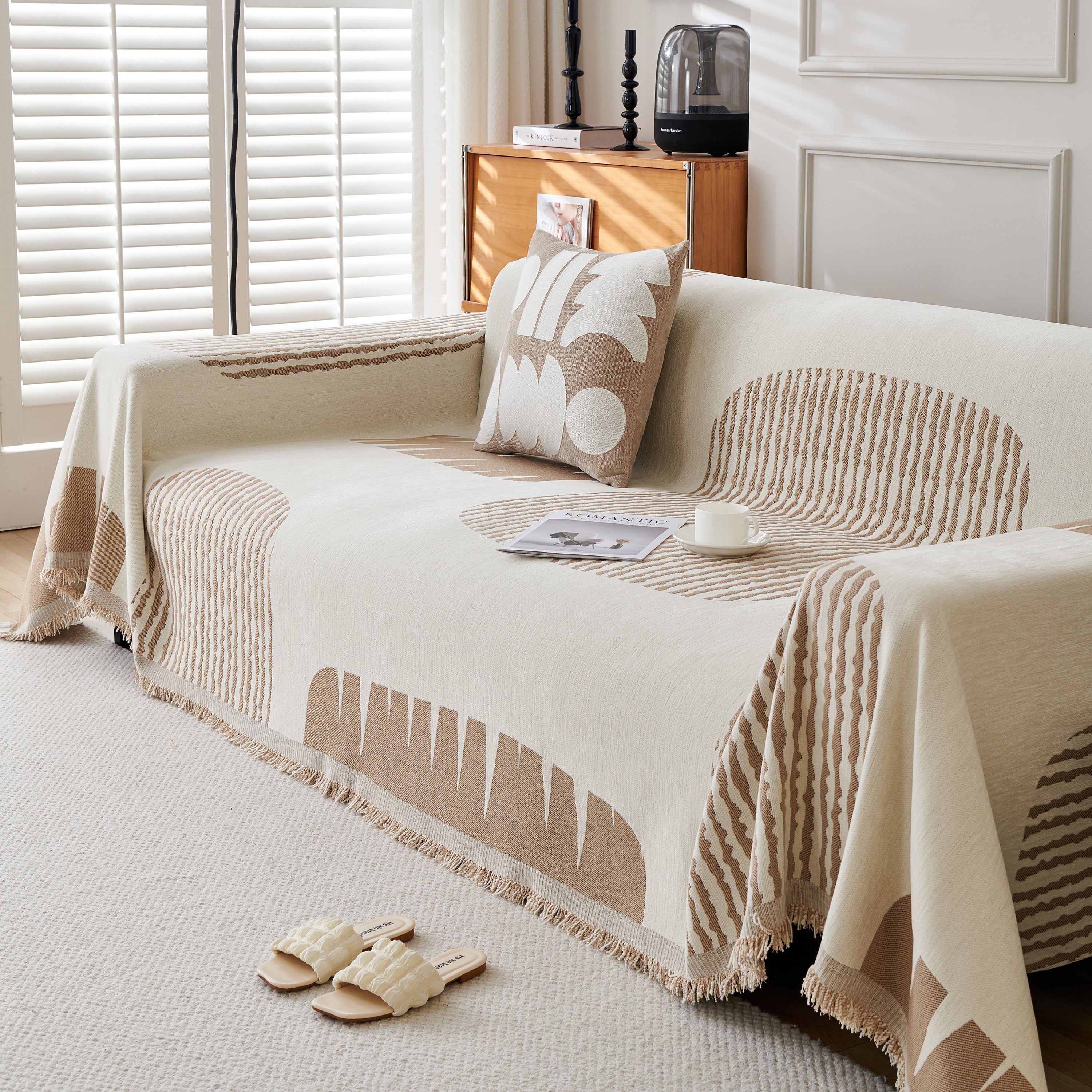 Soft Cozy Chenille Sofa Throw Blanket And Sectional Seat Covers, Scratch Resistant Sofa Couch Covers