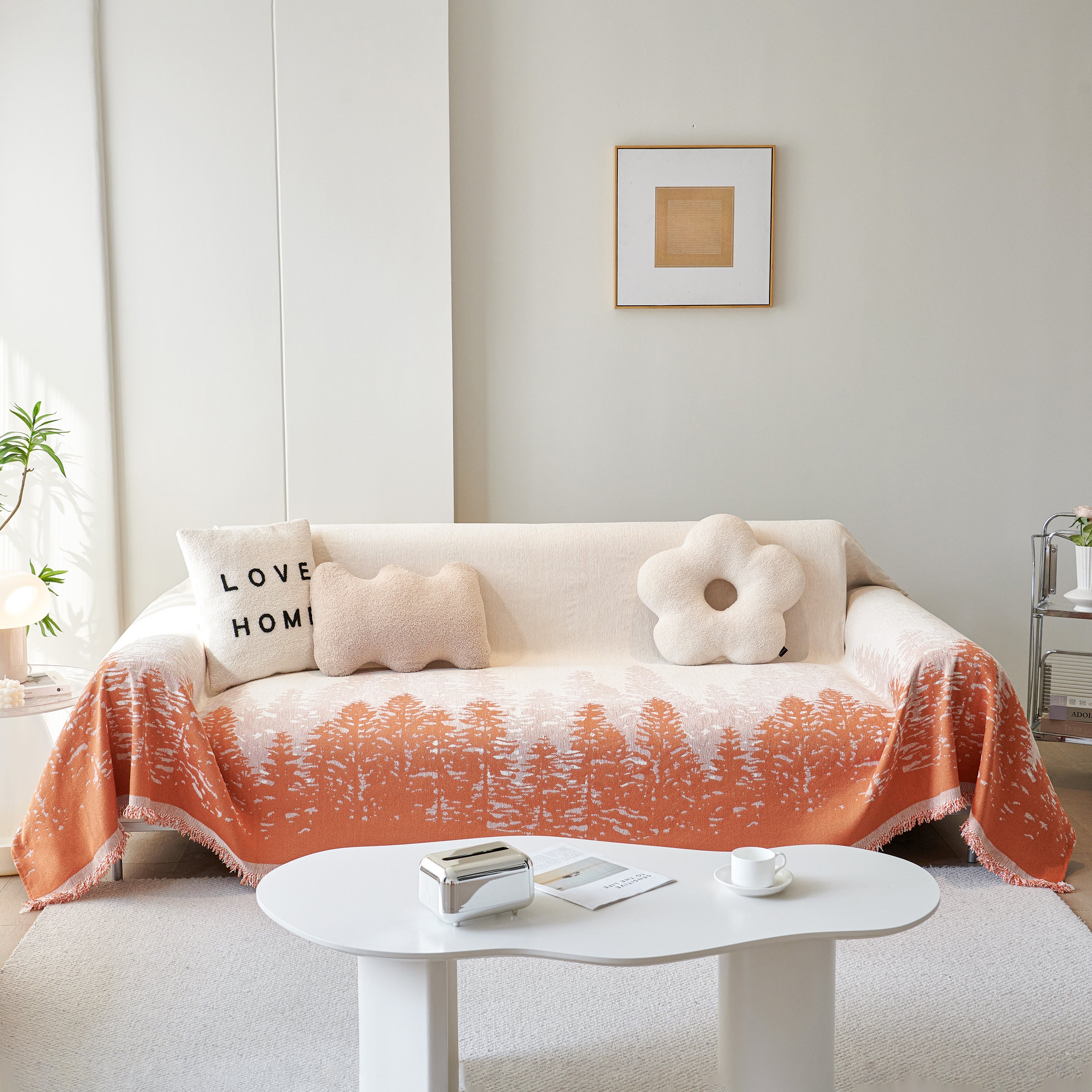 Chenille Grove Sofa Cover Blanket Furniture Protector, Couch Protector Sofa Throw Cover For Couches