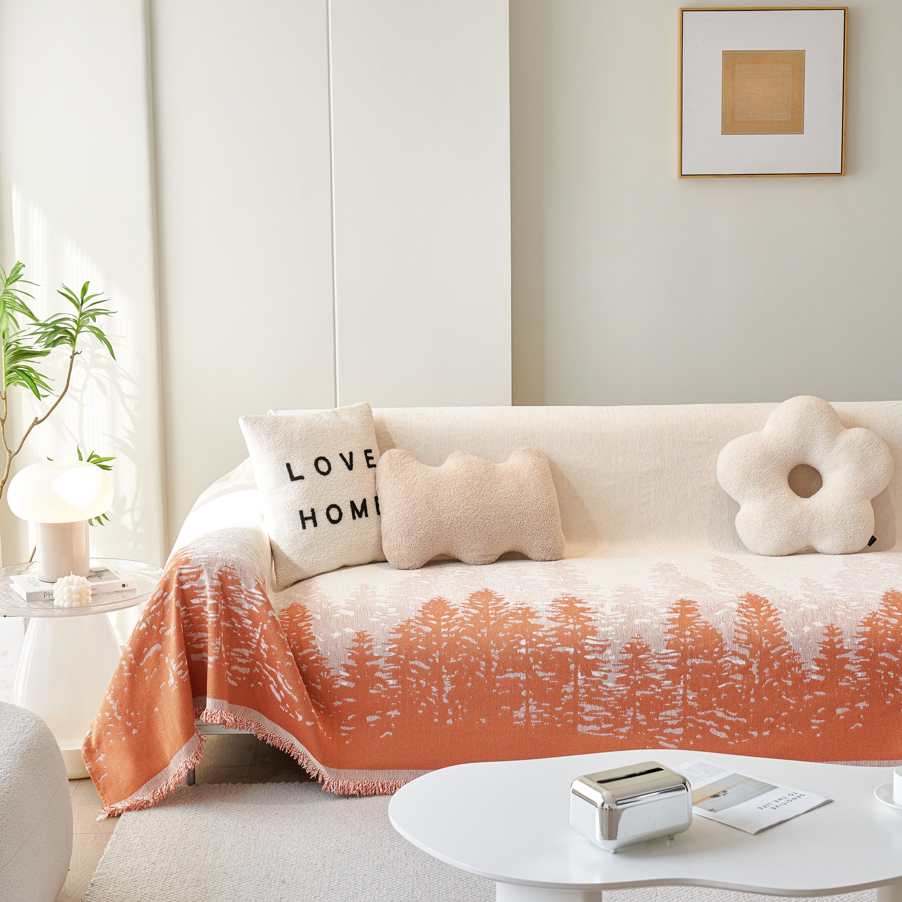 Chenille Grove Sofa Cover Blanket Furniture Protector, Couch Protector Sofa Throw Cover For Couches