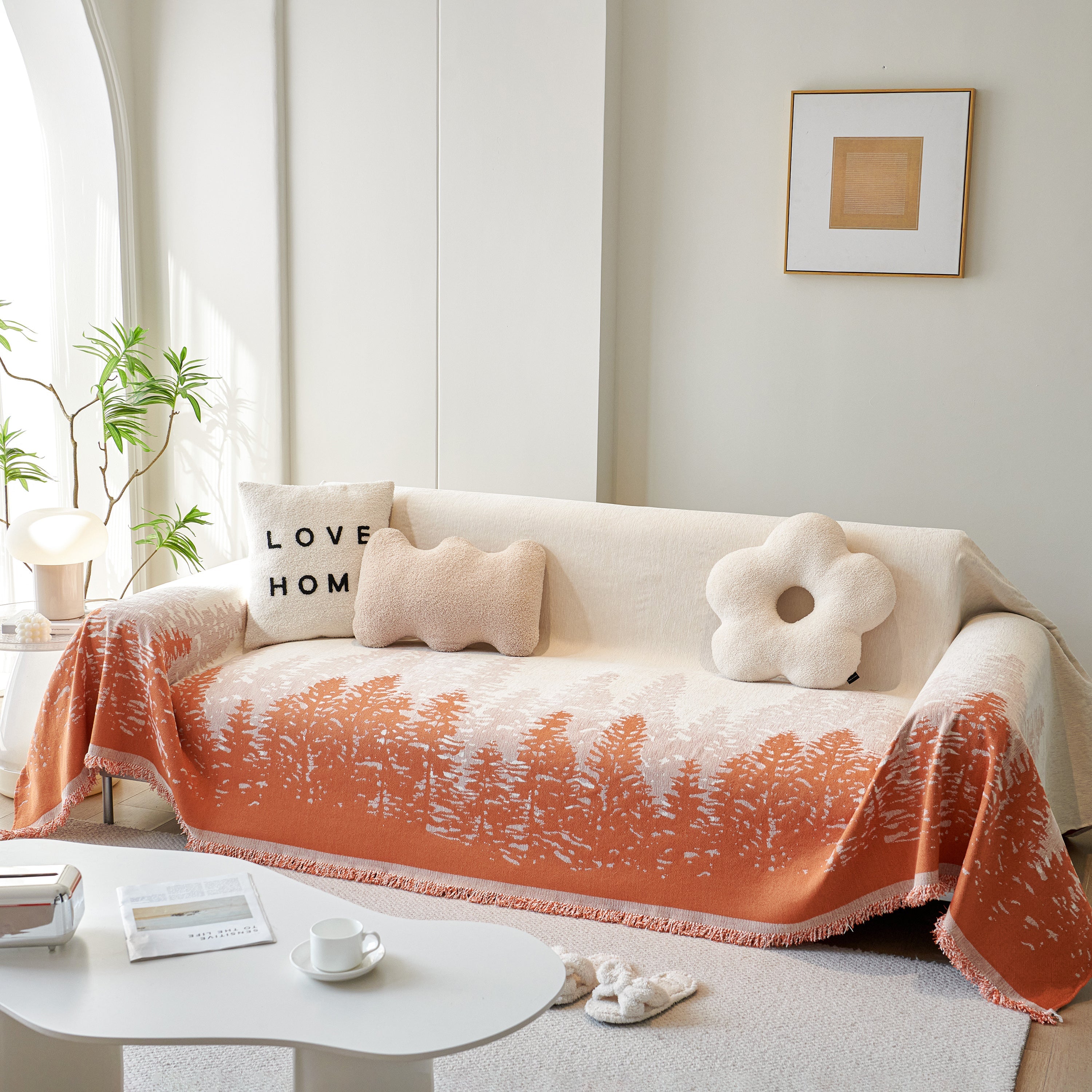 Chenille Grove Sofa Cover Blanket Furniture Protector, Couch Protector Sofa Throw Cover For Couches