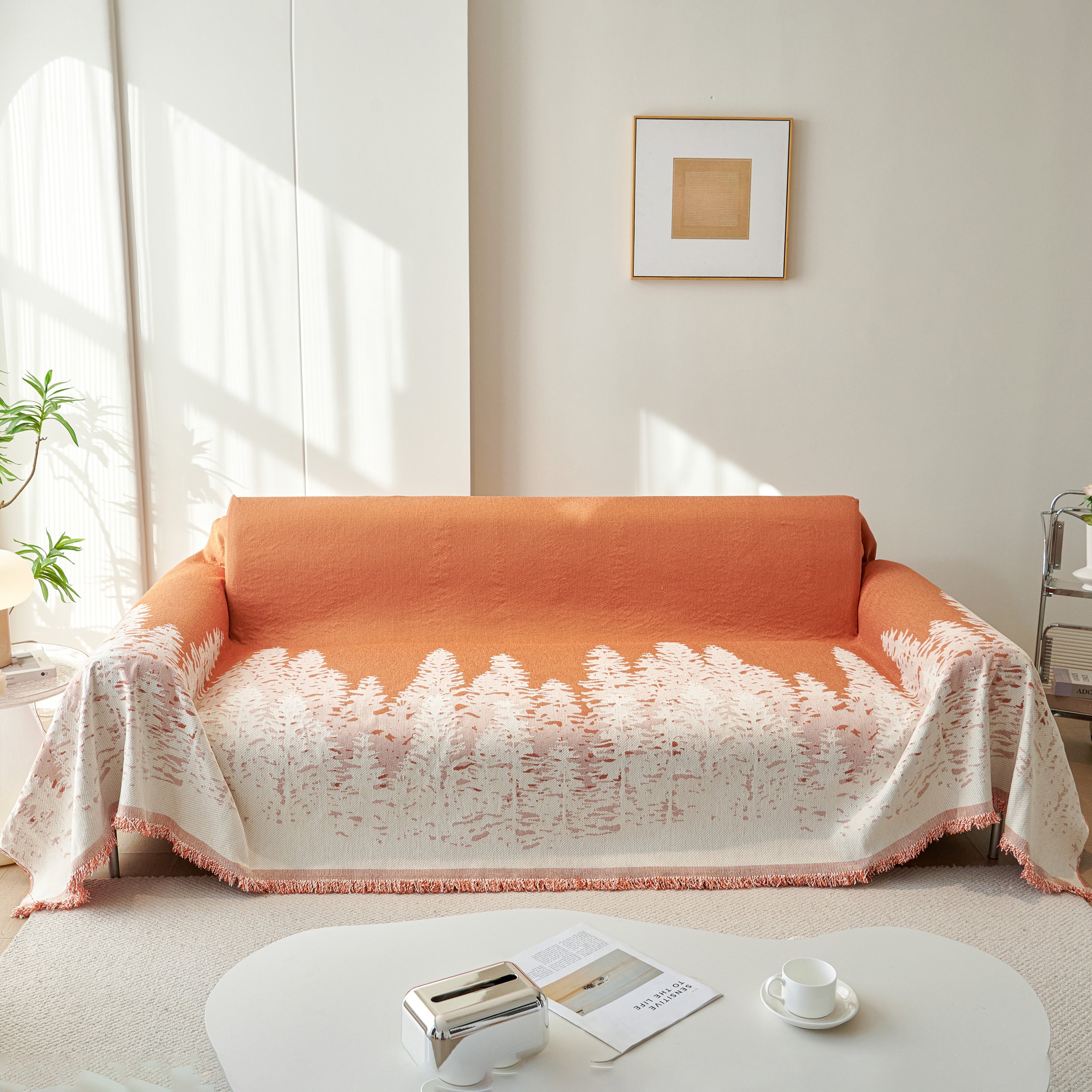 Chenille Grove Sofa Cover Blanket Furniture Protector, Couch Protector Sofa Throw Cover For Couches