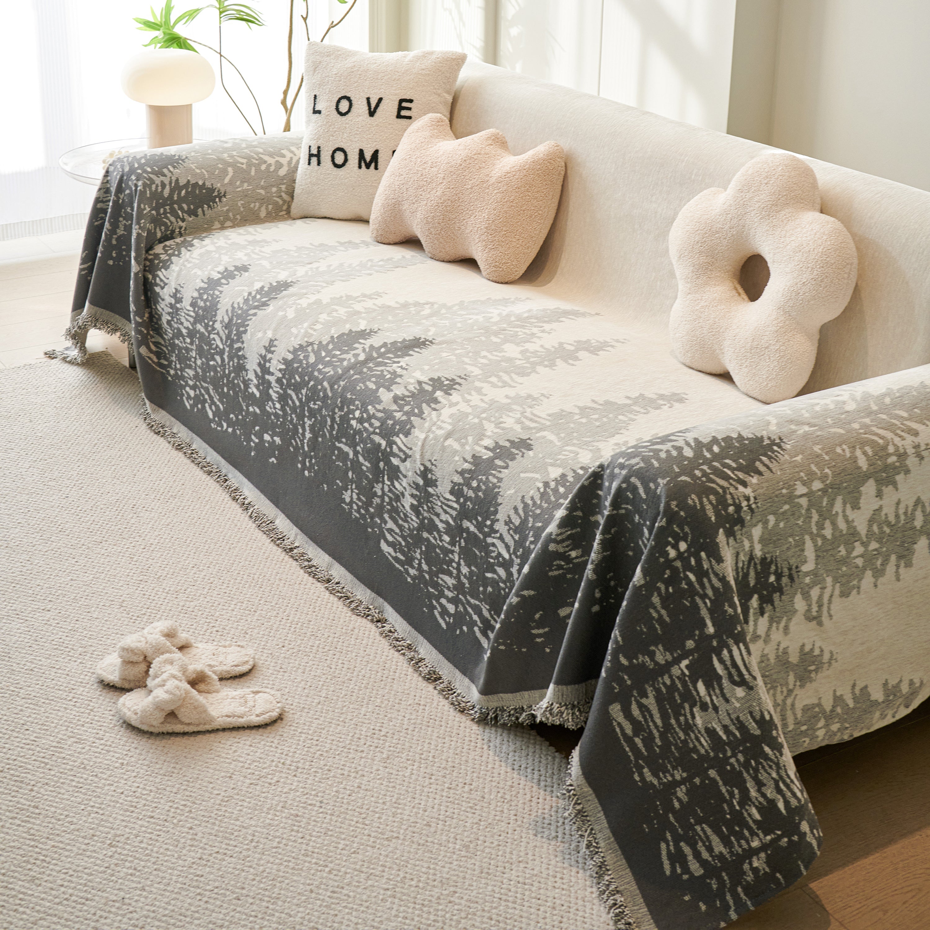Chenille Grove Sofa Cover Blanket Furniture Protector, Couch Protector Sofa Throw Cover For Couches