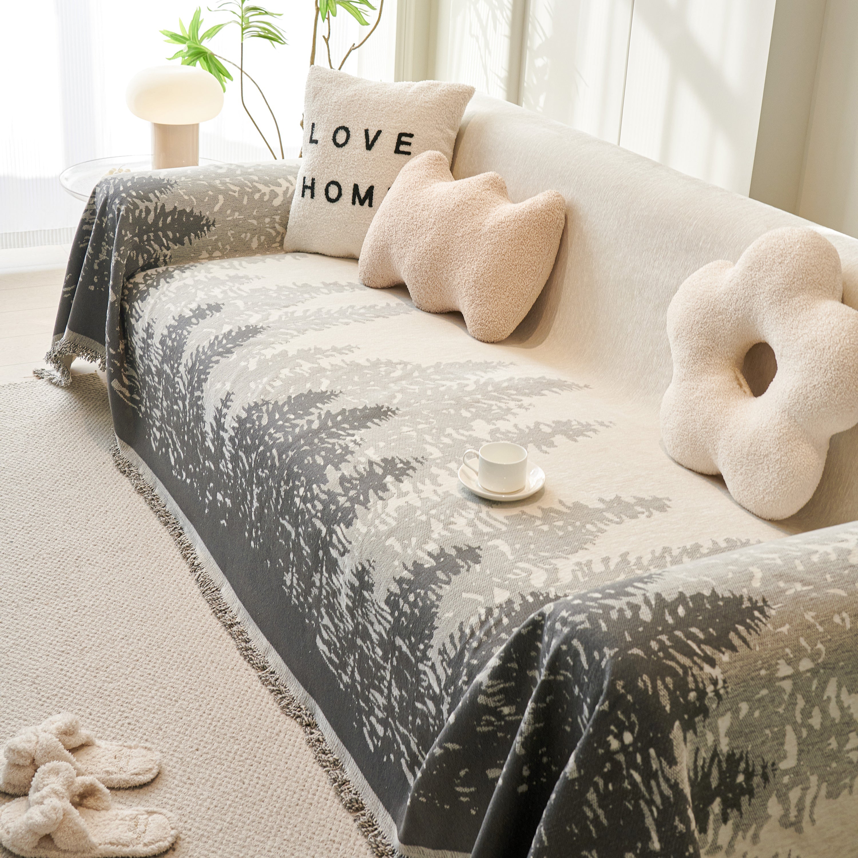 Chenille Grove Sofa Cover Blanket Furniture Protector, Couch Protector Sofa Throw Cover For Couches