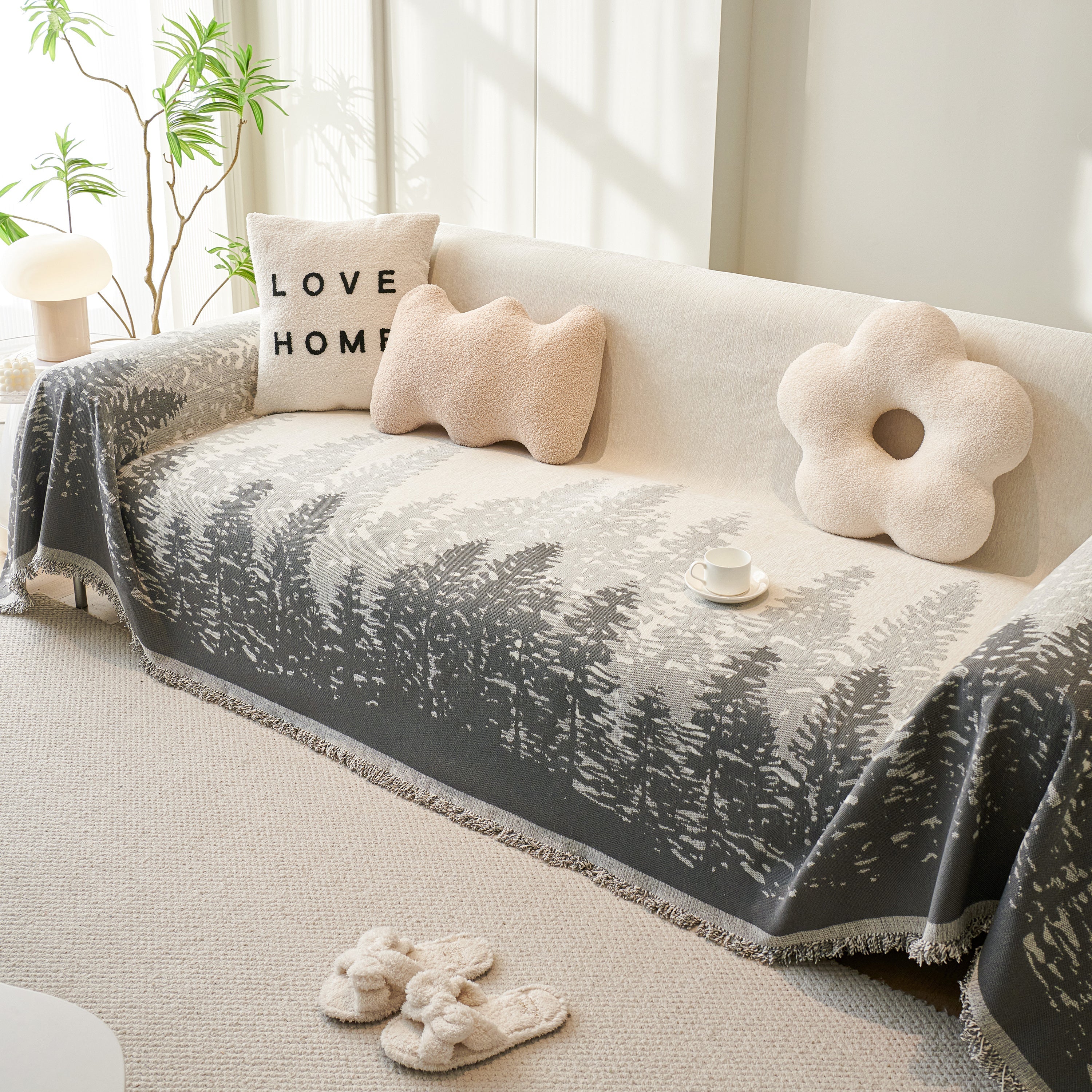 Chenille Grove Sofa Cover Blanket Furniture Protector, Couch Protector Sofa Throw Cover For Couches