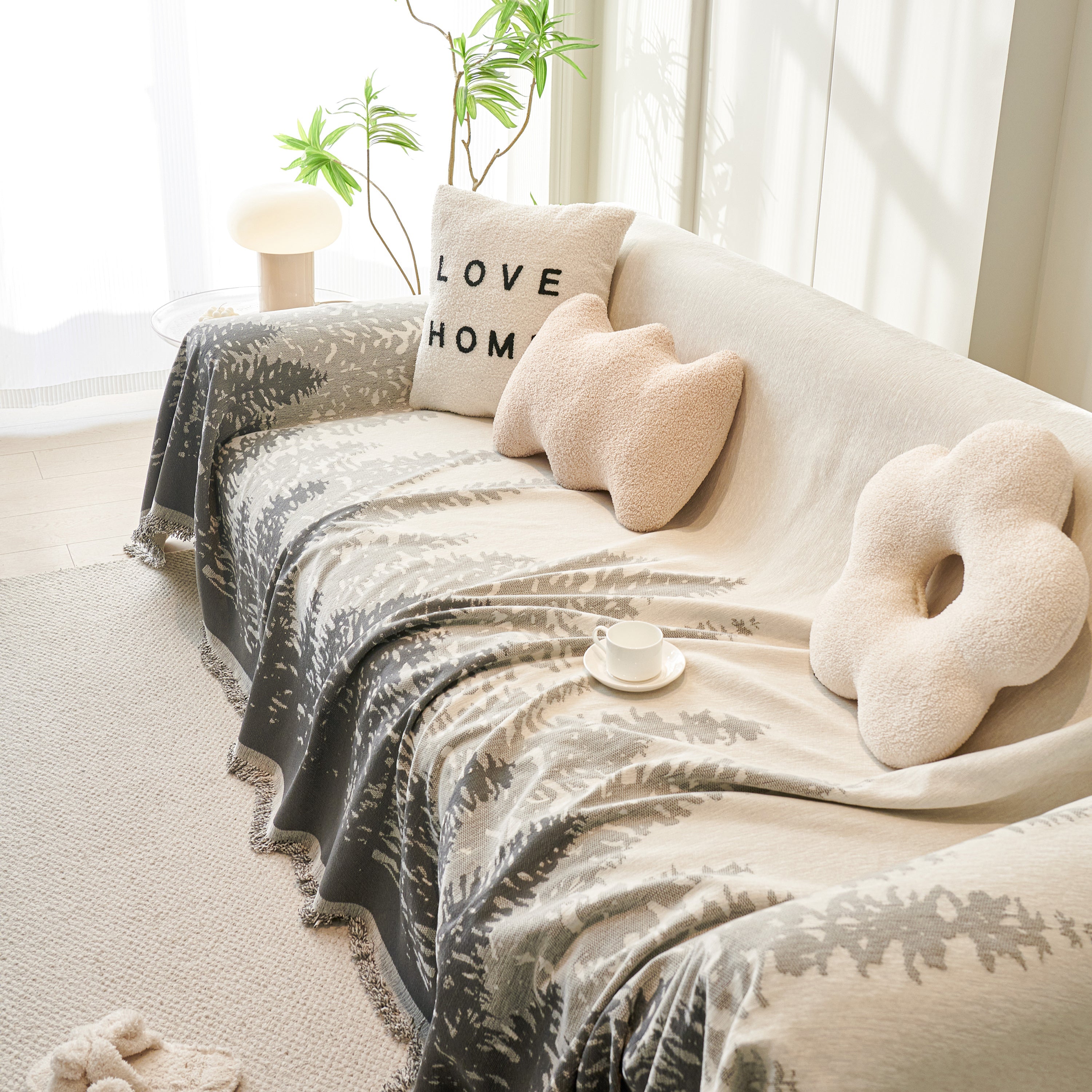 Chenille Grove Sofa Cover Blanket Furniture Protector, Couch Protector Sofa Throw Cover For Couches