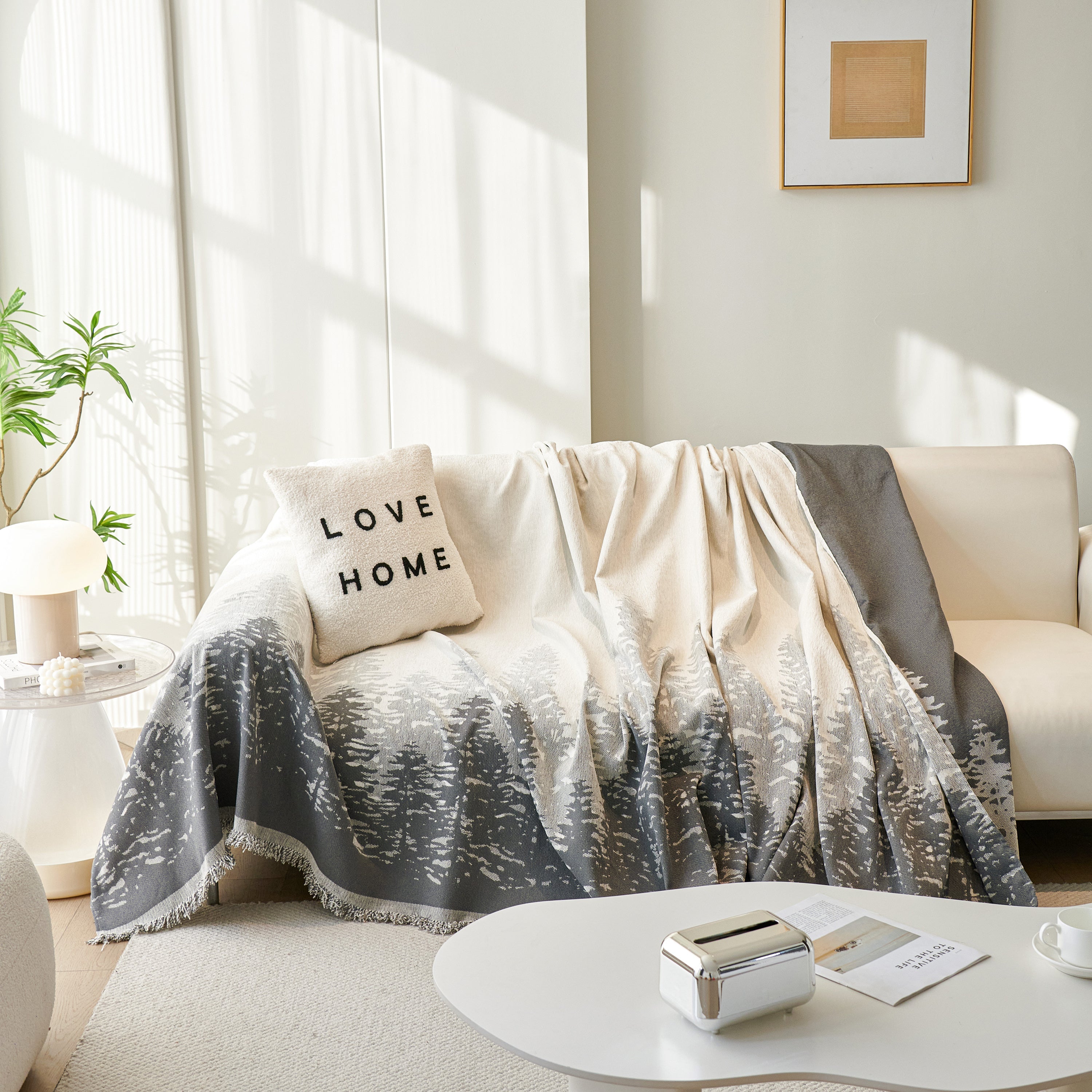 Chenille Grove Sofa Cover Blanket Furniture Protector, Couch Protector Sofa Throw Cover For Couches