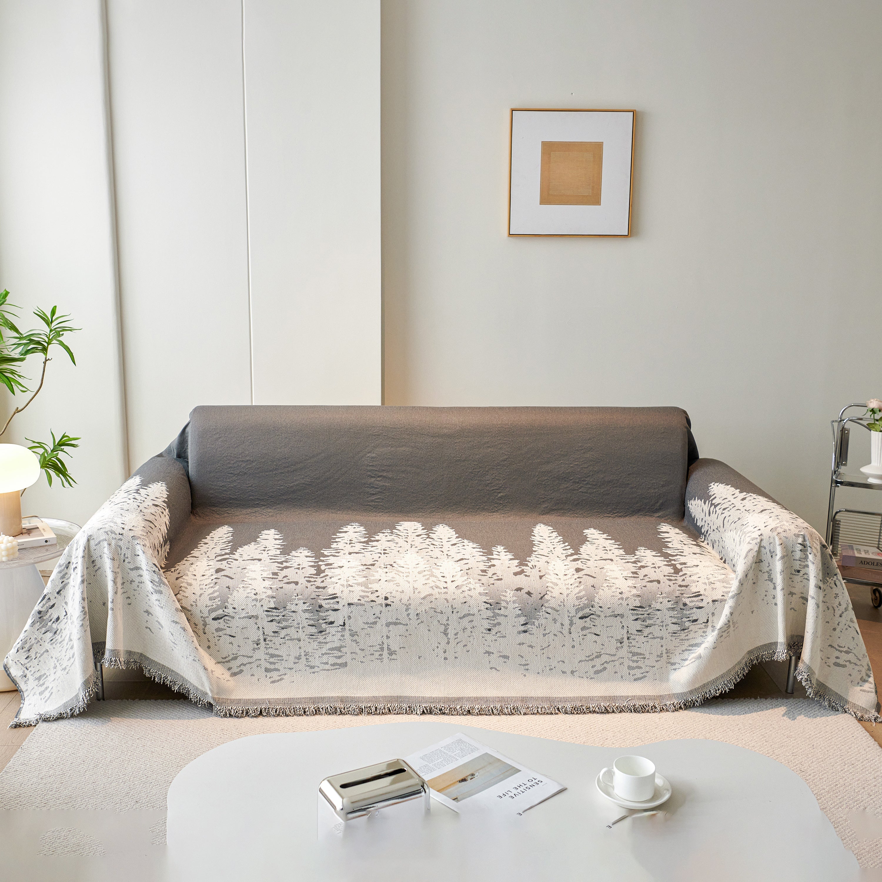 Chenille Grove Sofa Cover Blanket Furniture Protector, Couch Protector Sofa Throw Cover For Couches
