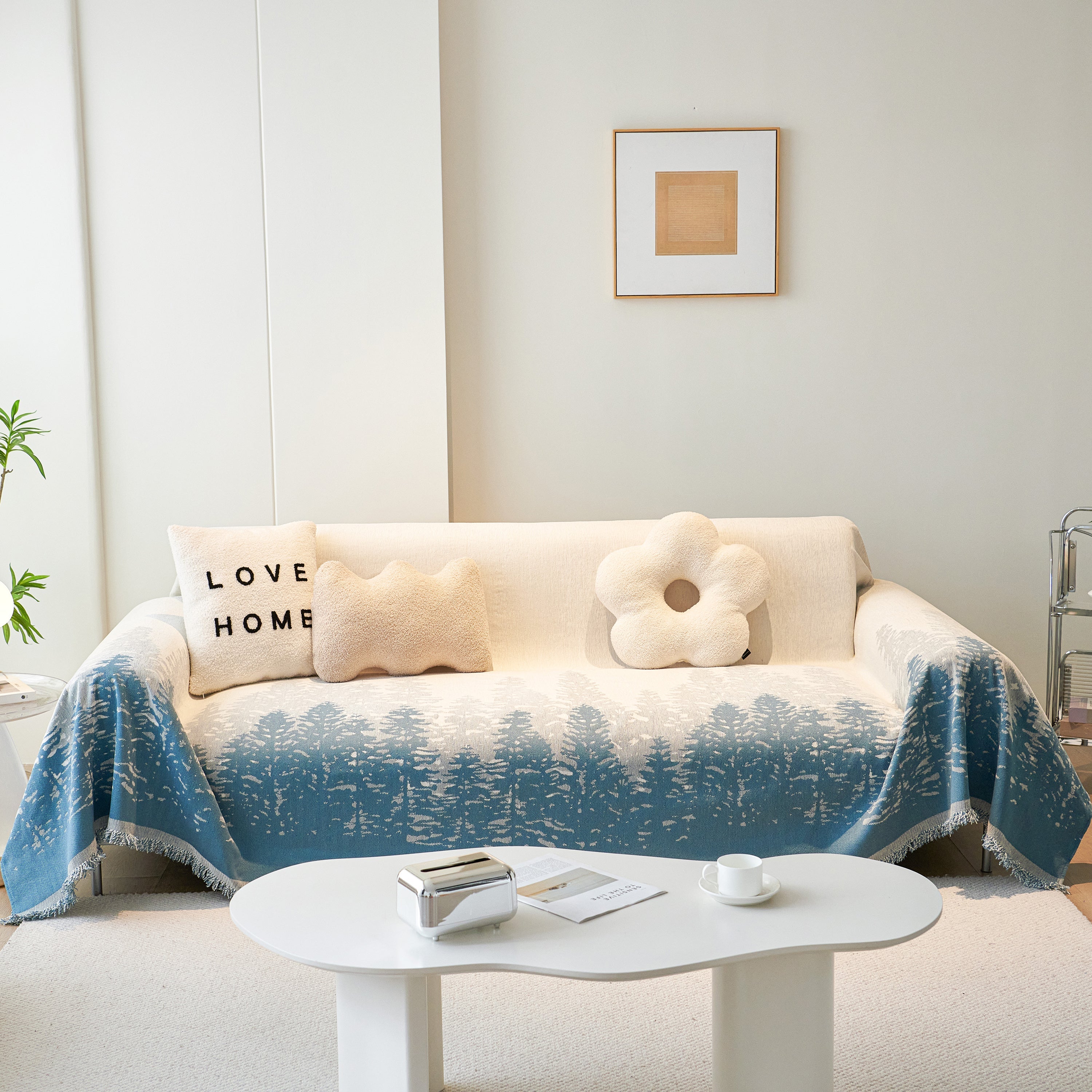 Chenille Grove Sofa Cover Blanket Furniture Protector, Couch Protector Sofa Throw Cover For Couches
