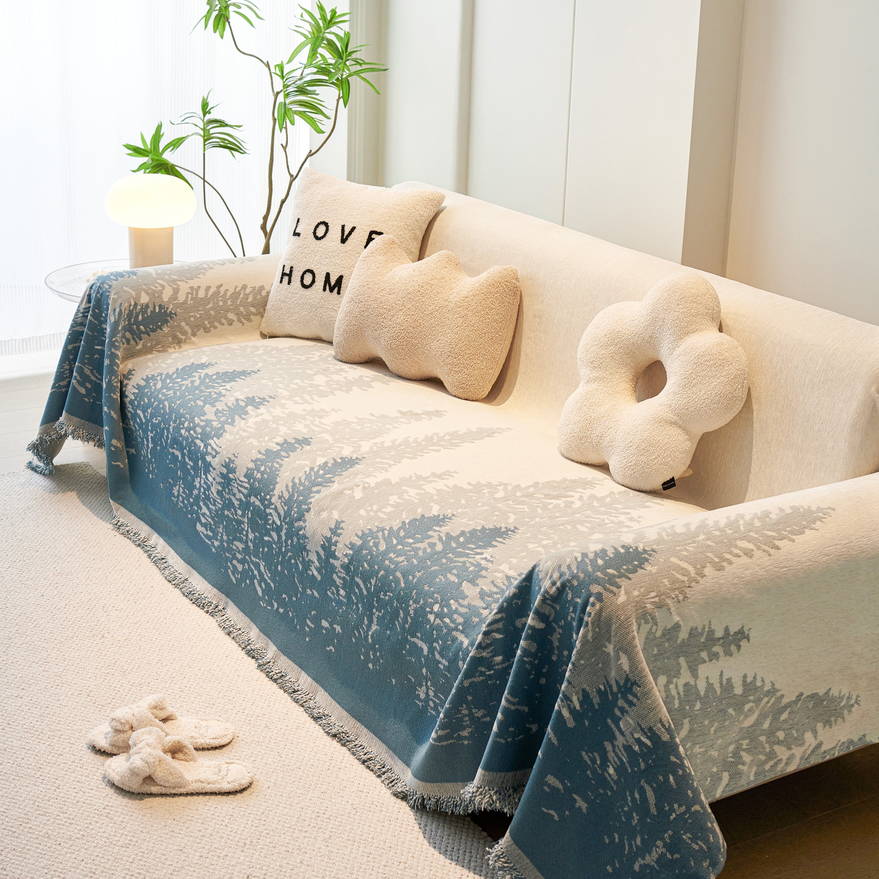 Chenille Grove Sofa Cover Blanket Furniture Protector, Couch Protector Sofa Throw Cover For Couches