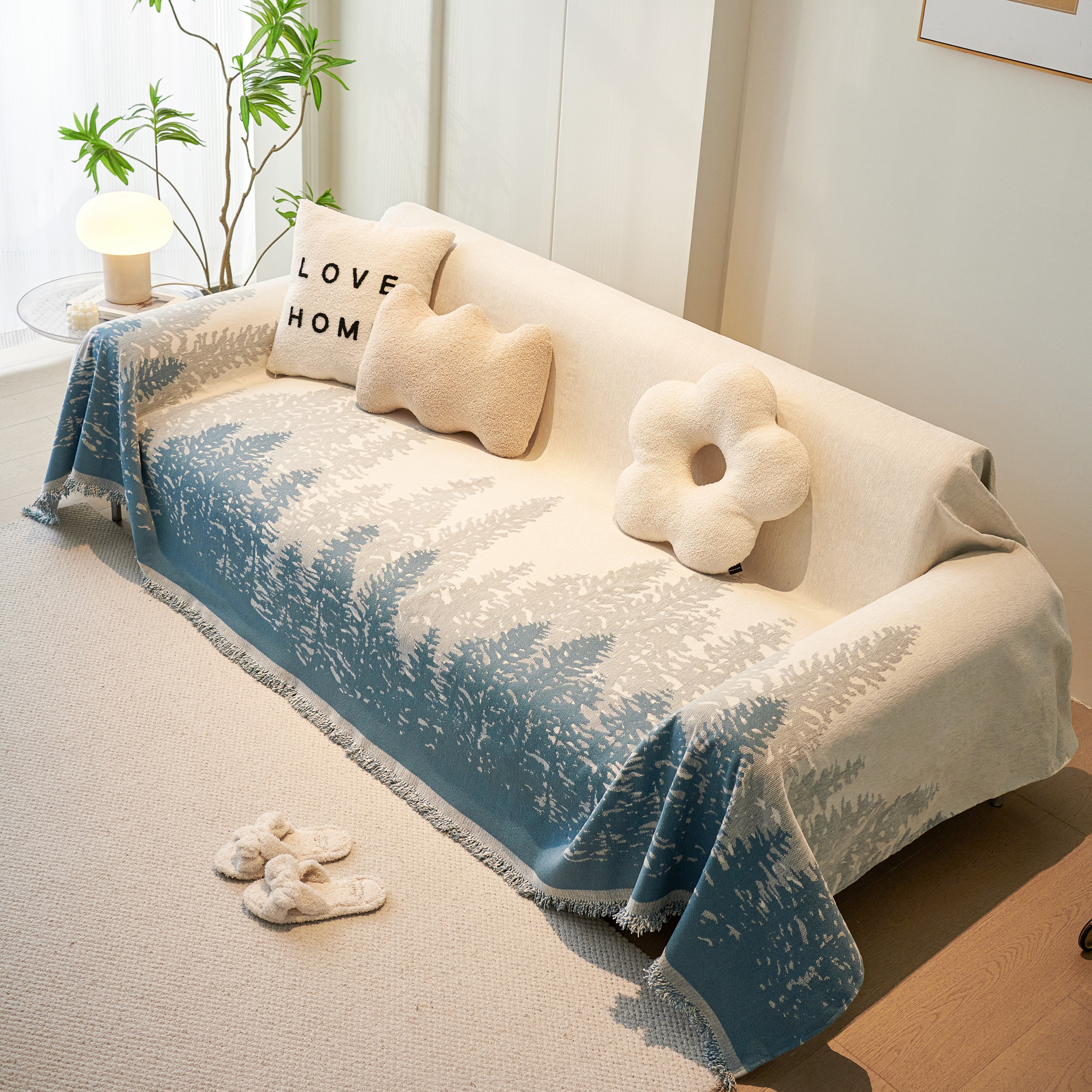 Chenille Grove Sofa Cover Blanket Furniture Protector, Couch Protector Sofa Throw Cover For Couches