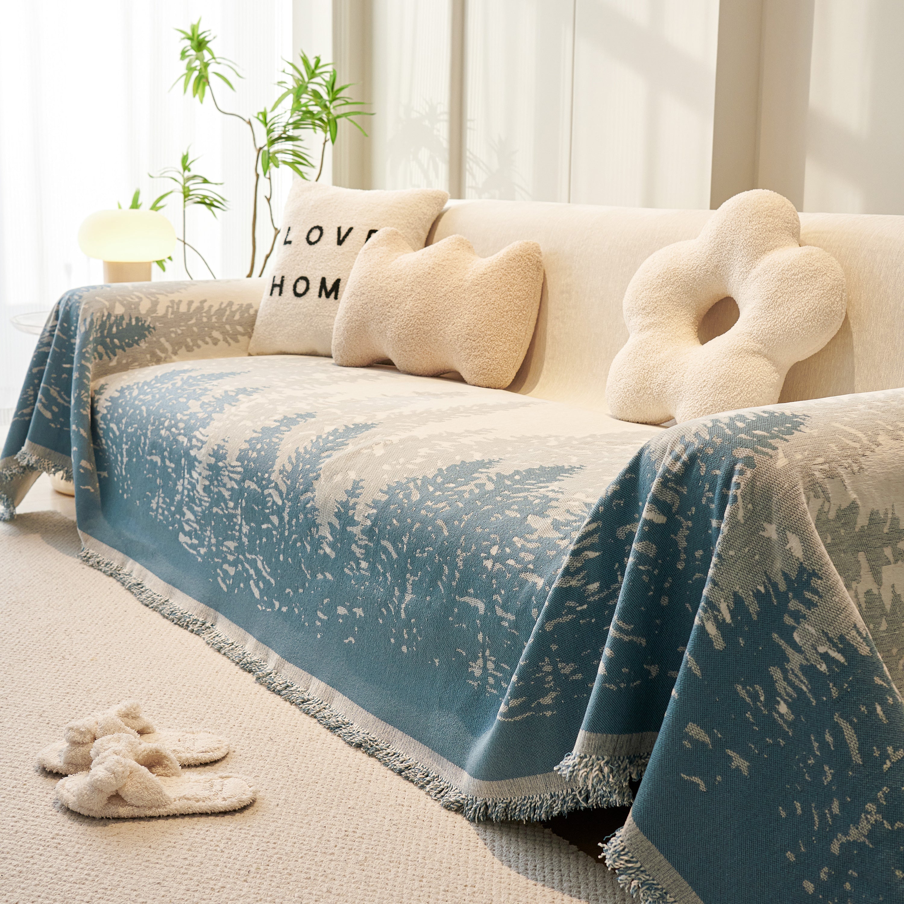 Chenille Grove Sofa Cover Blanket Furniture Protector, Couch Protector Sofa Throw Cover For Couches