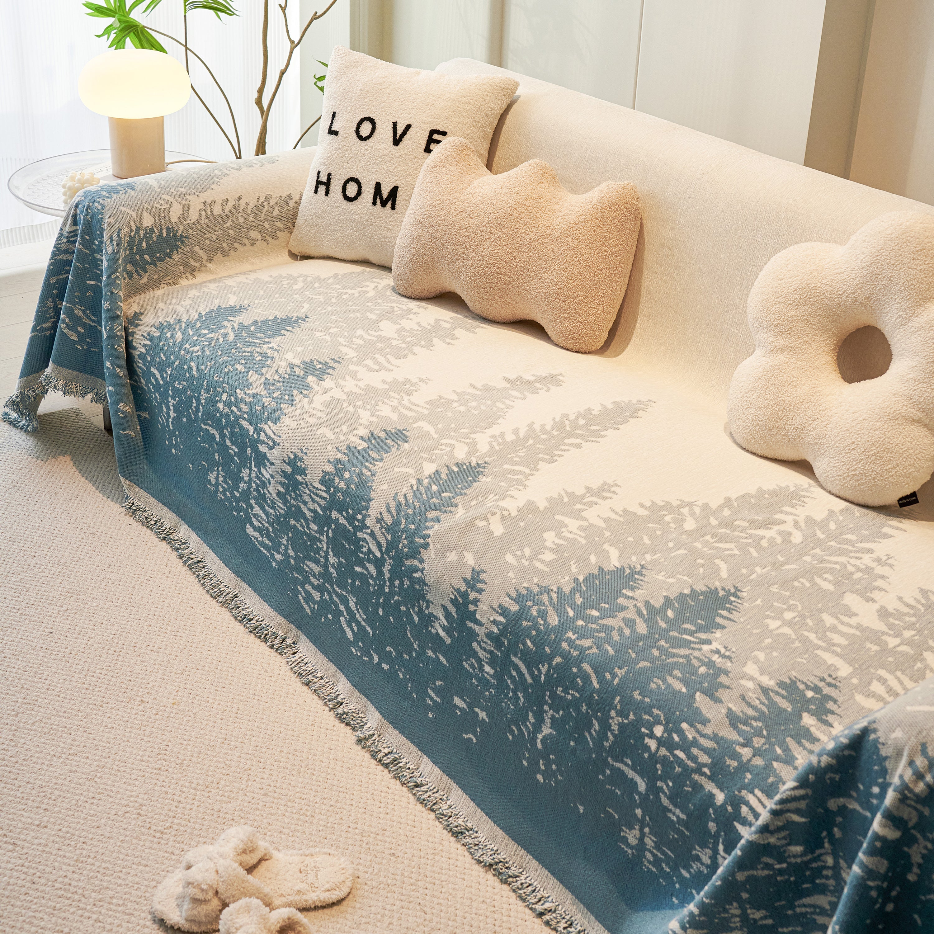 Chenille Grove Sofa Cover Blanket Furniture Protector, Couch Protector Sofa Throw Cover For Couches