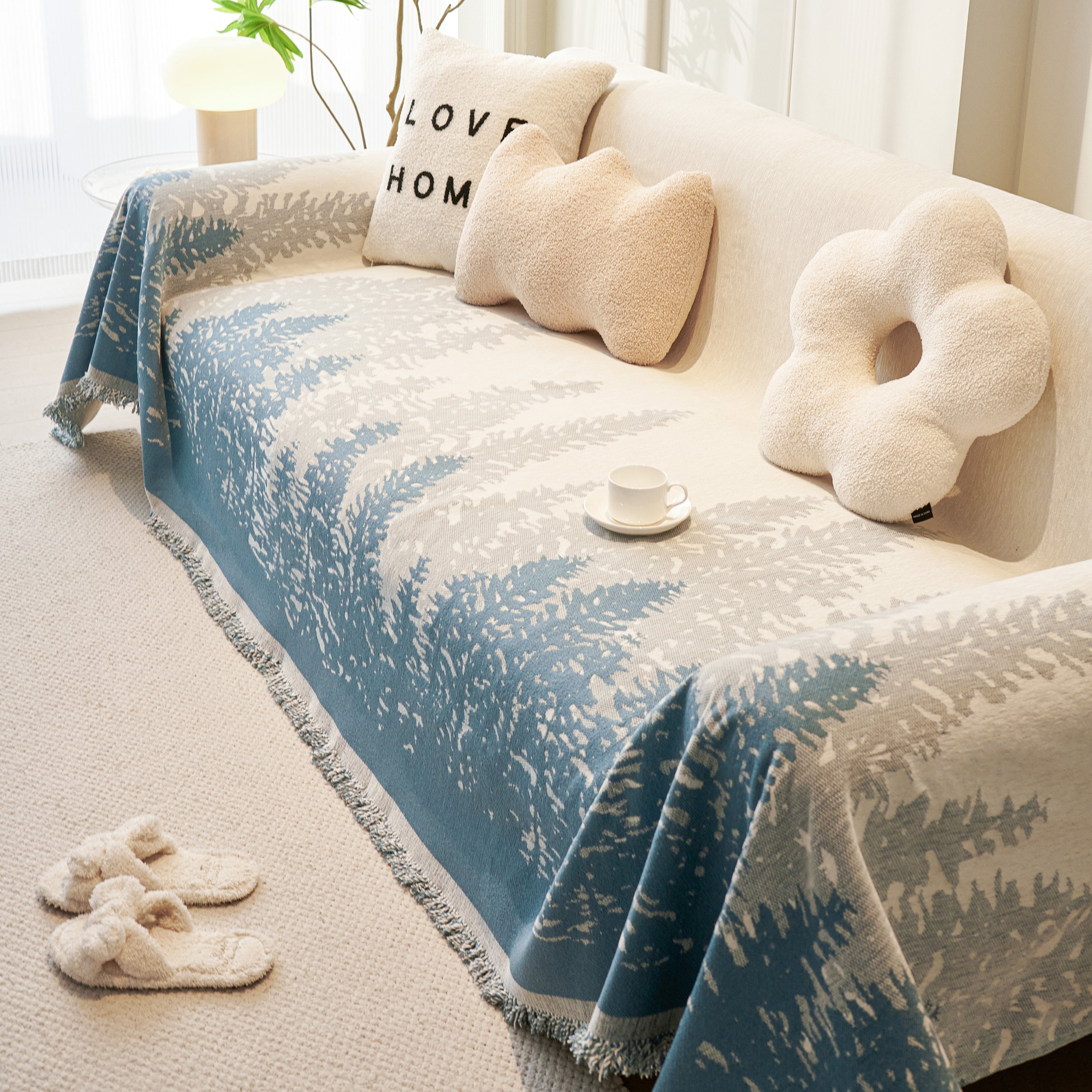 Chenille Grove Sofa Cover Blanket Furniture Protector, Couch Protector Sofa Throw Cover For Couches