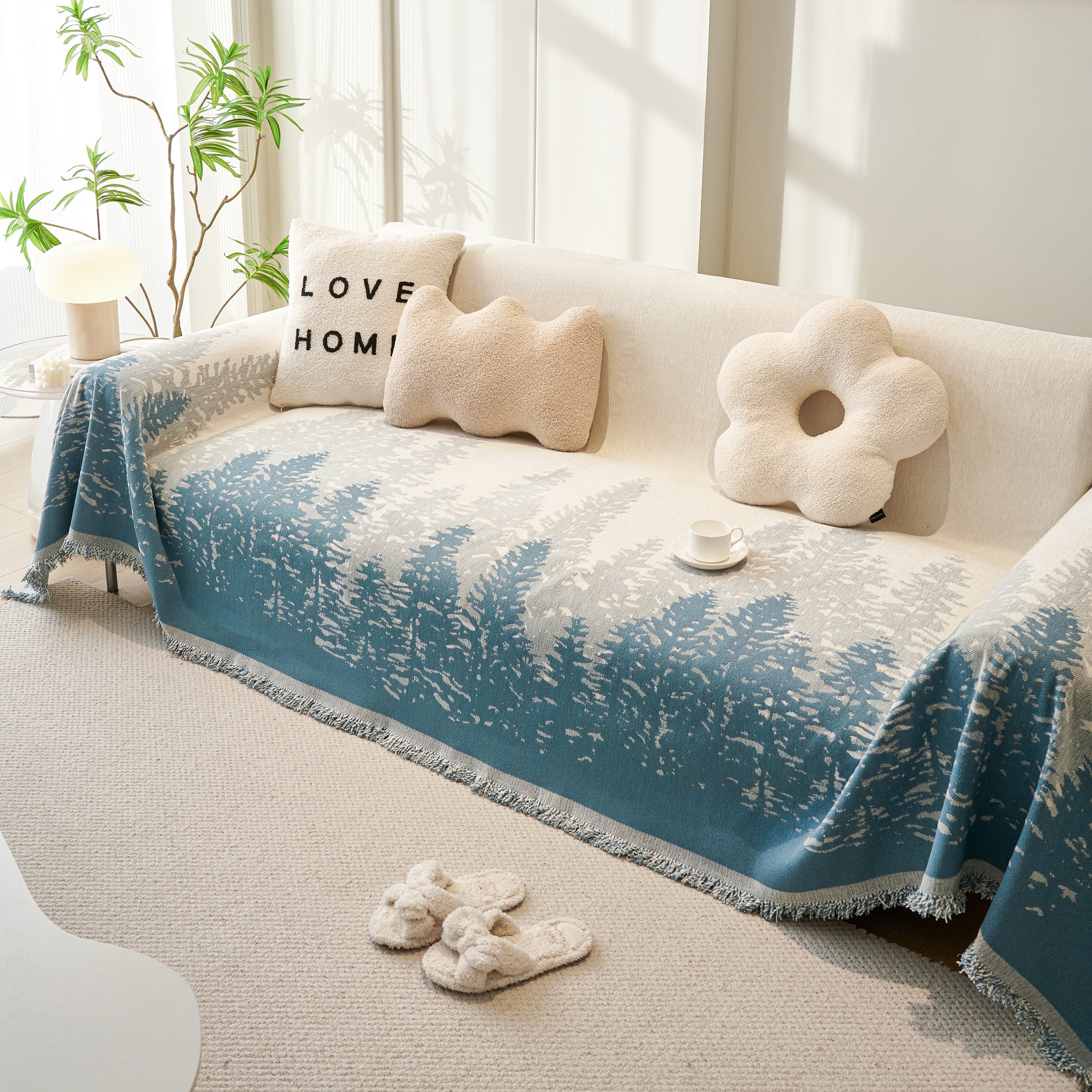Chenille Grove Sofa Cover Blanket Furniture Protector, Couch Protector Sofa Throw Cover For Couches