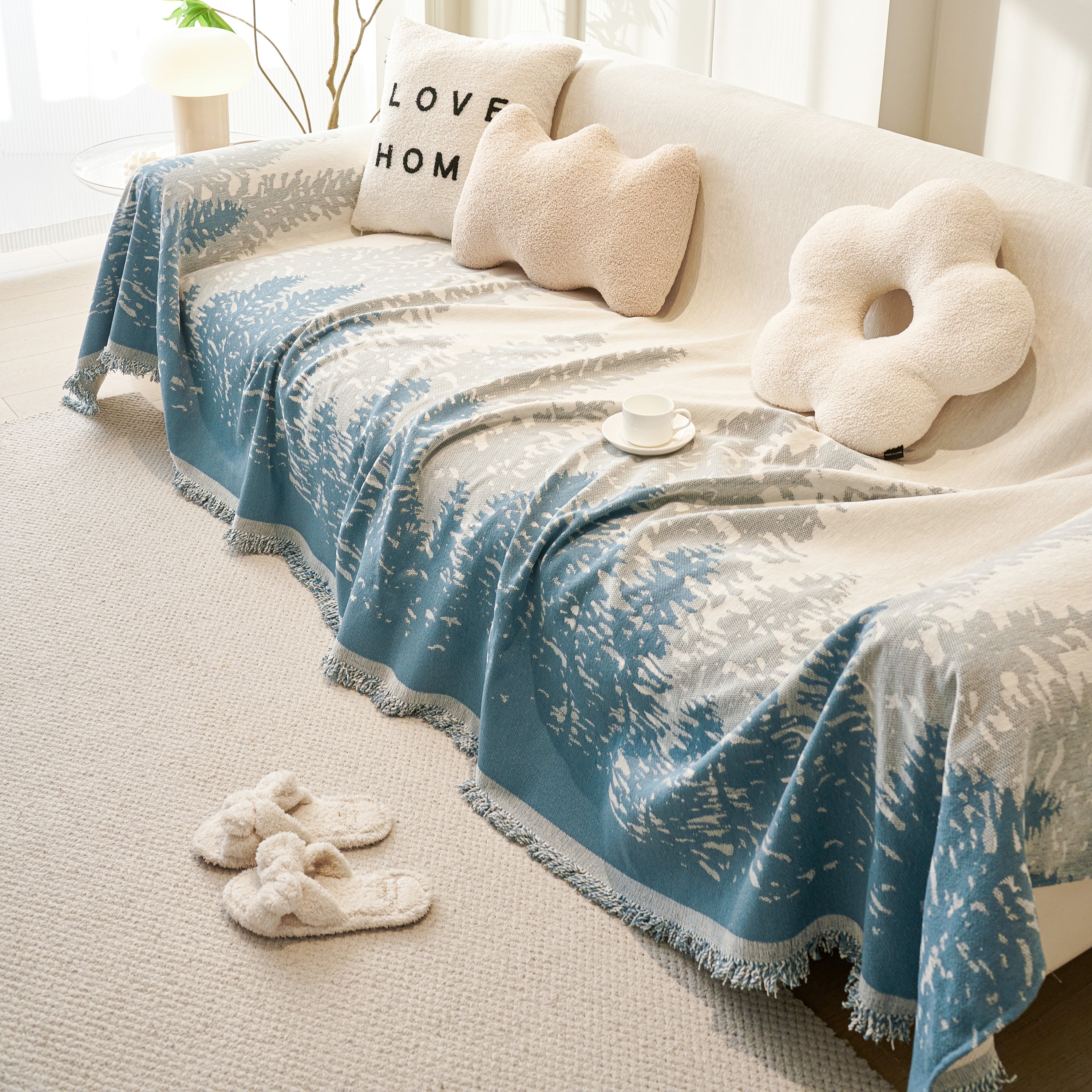Chenille Grove Sofa Cover Blanket Furniture Protector, Couch Protector Sofa Throw Cover For Couches