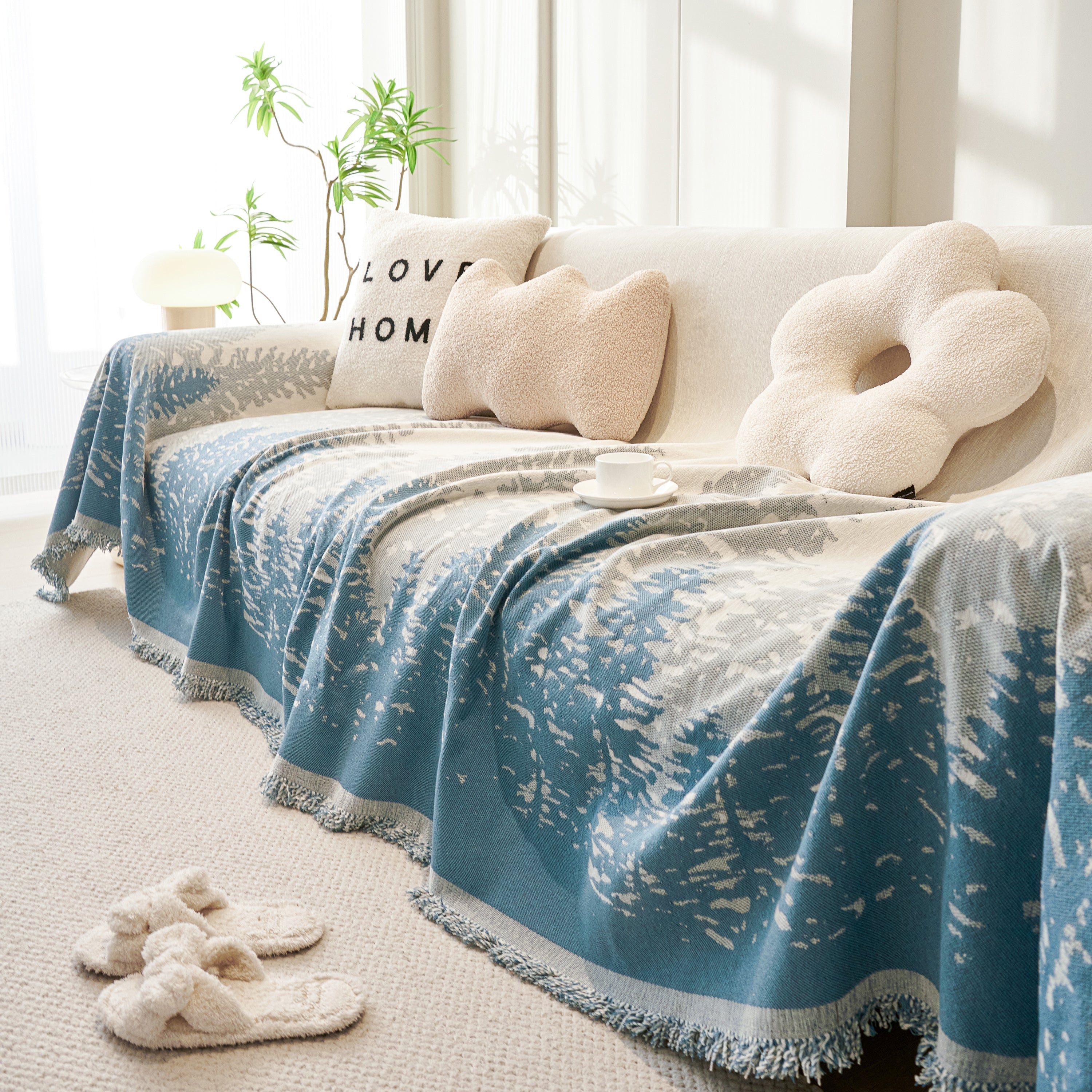 Chenille Grove Sofa Cover Blanket Furniture Protector, Couch Protector Sofa Throw Cover For Couches