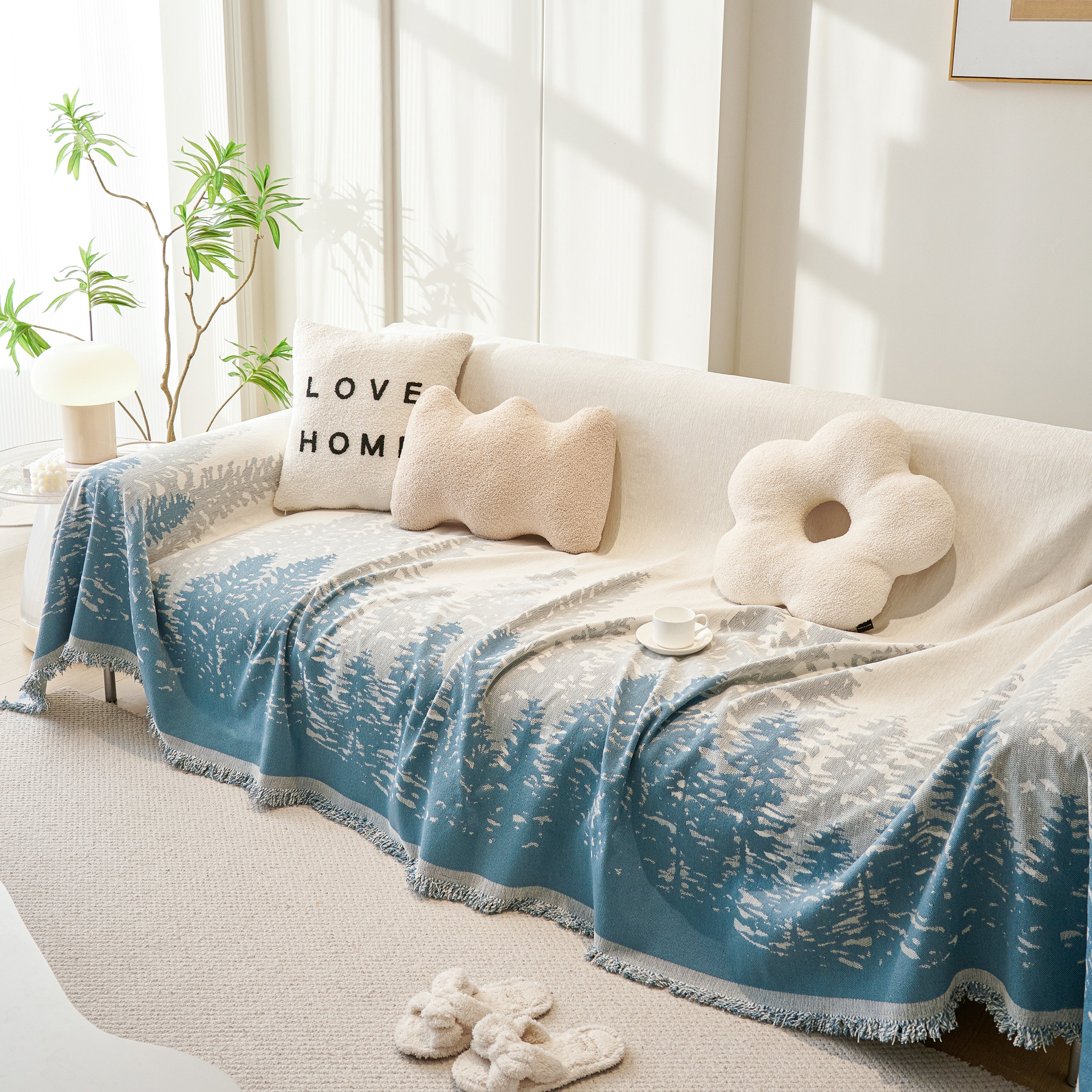 Chenille Grove Sofa Cover Blanket Furniture Protector, Couch Protector Sofa Throw Cover For Couches