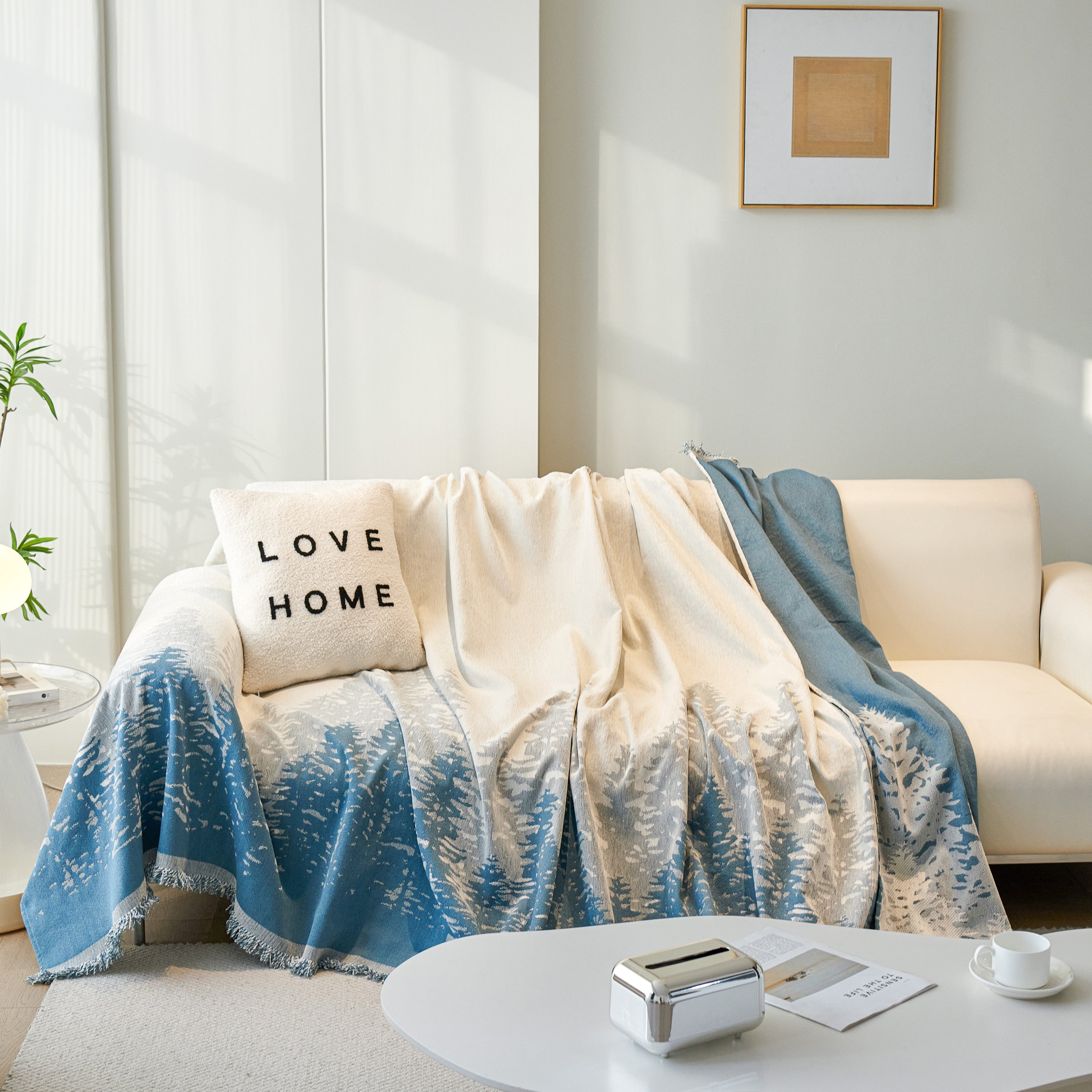 Chenille Grove Sofa Cover Blanket Furniture Protector, Couch Protector Sofa Throw Cover For Couches