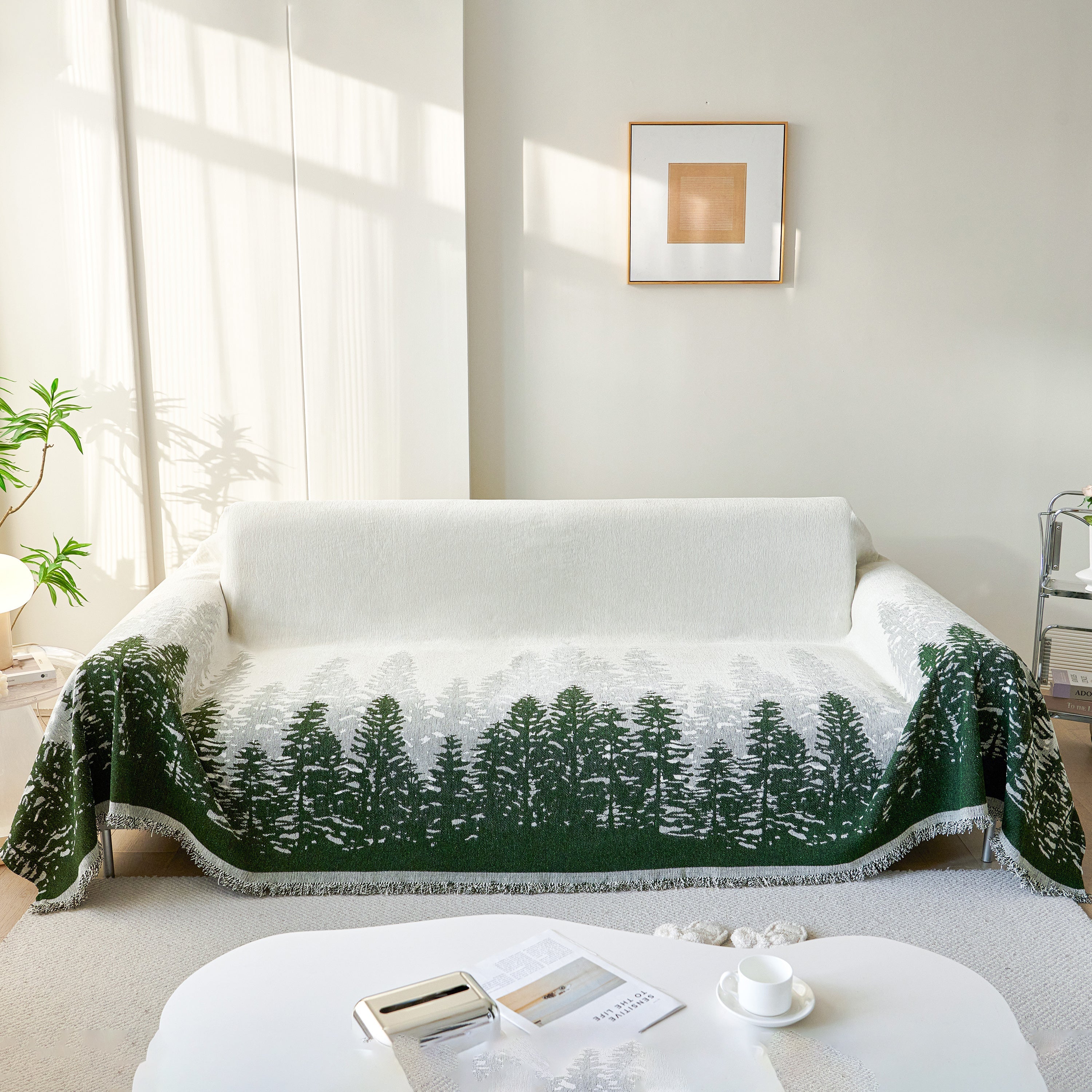 Chenille Grove Sofa Cover Blanket Furniture Protector, Couch Protector Sofa Throw Cover For Couches