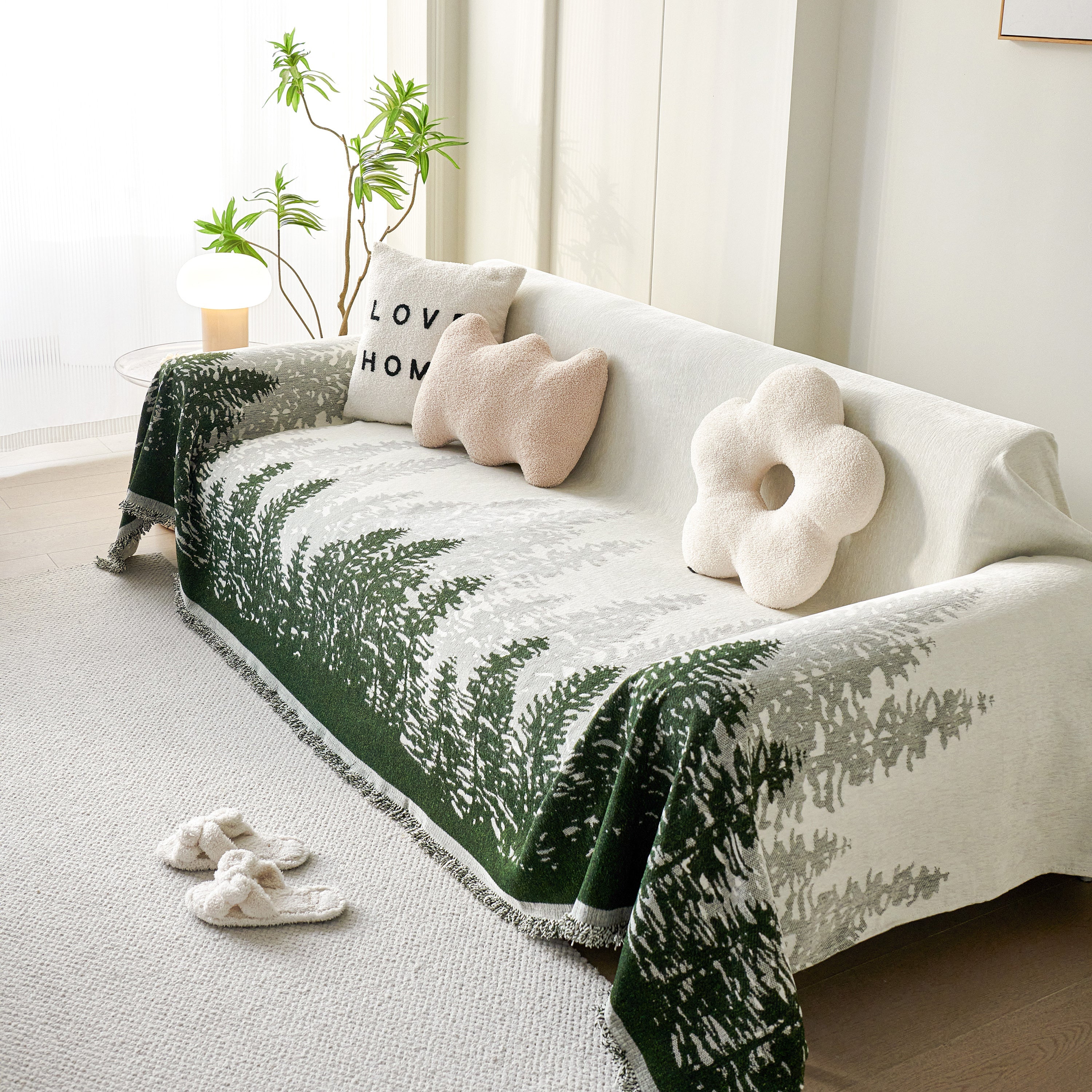 Chenille Grove Sofa Cover Blanket Furniture Protector, Couch Protector Sofa Throw Cover For Couches