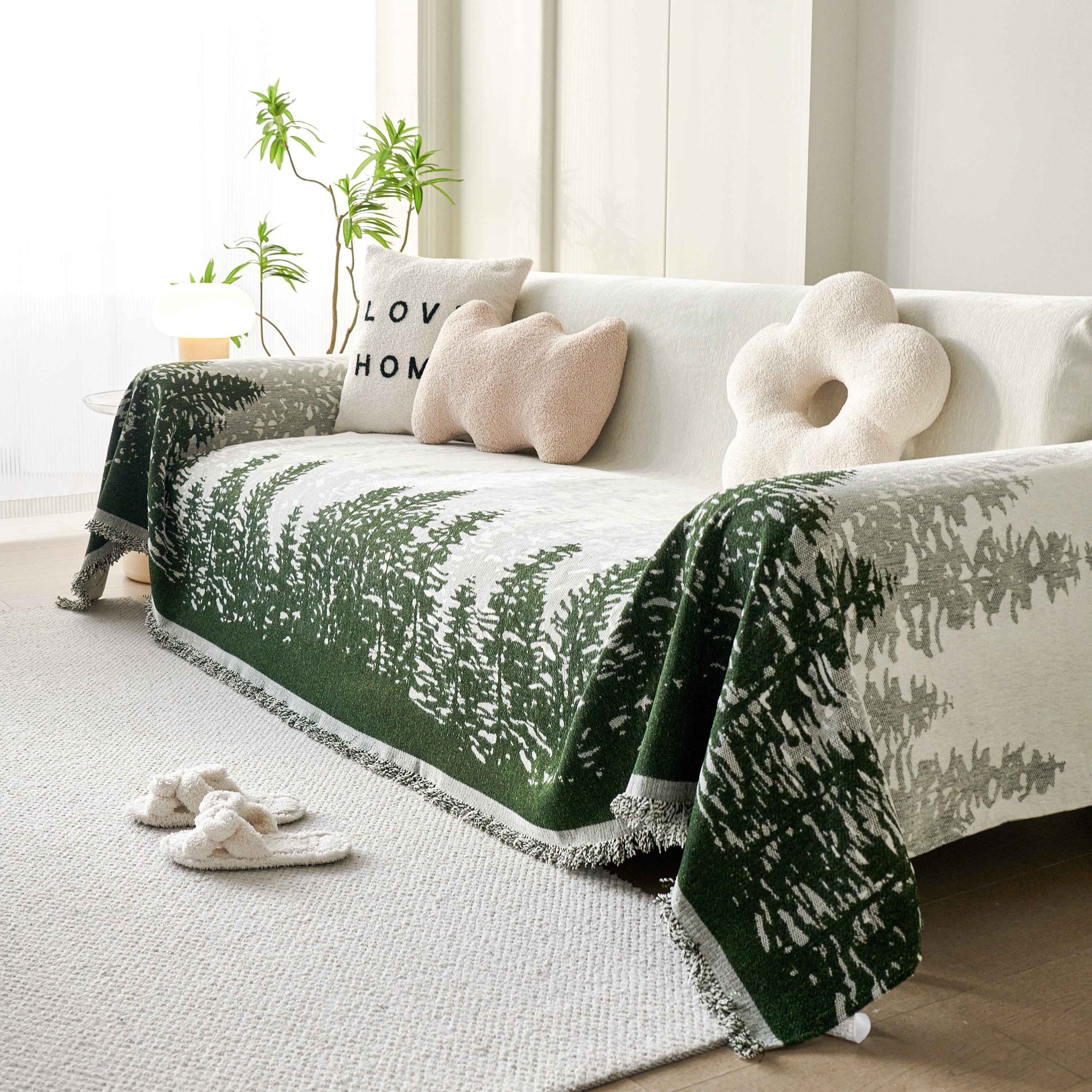 Chenille Grove Sofa Cover Blanket Furniture Protector, Couch Protector Sofa Throw Cover For Couches
