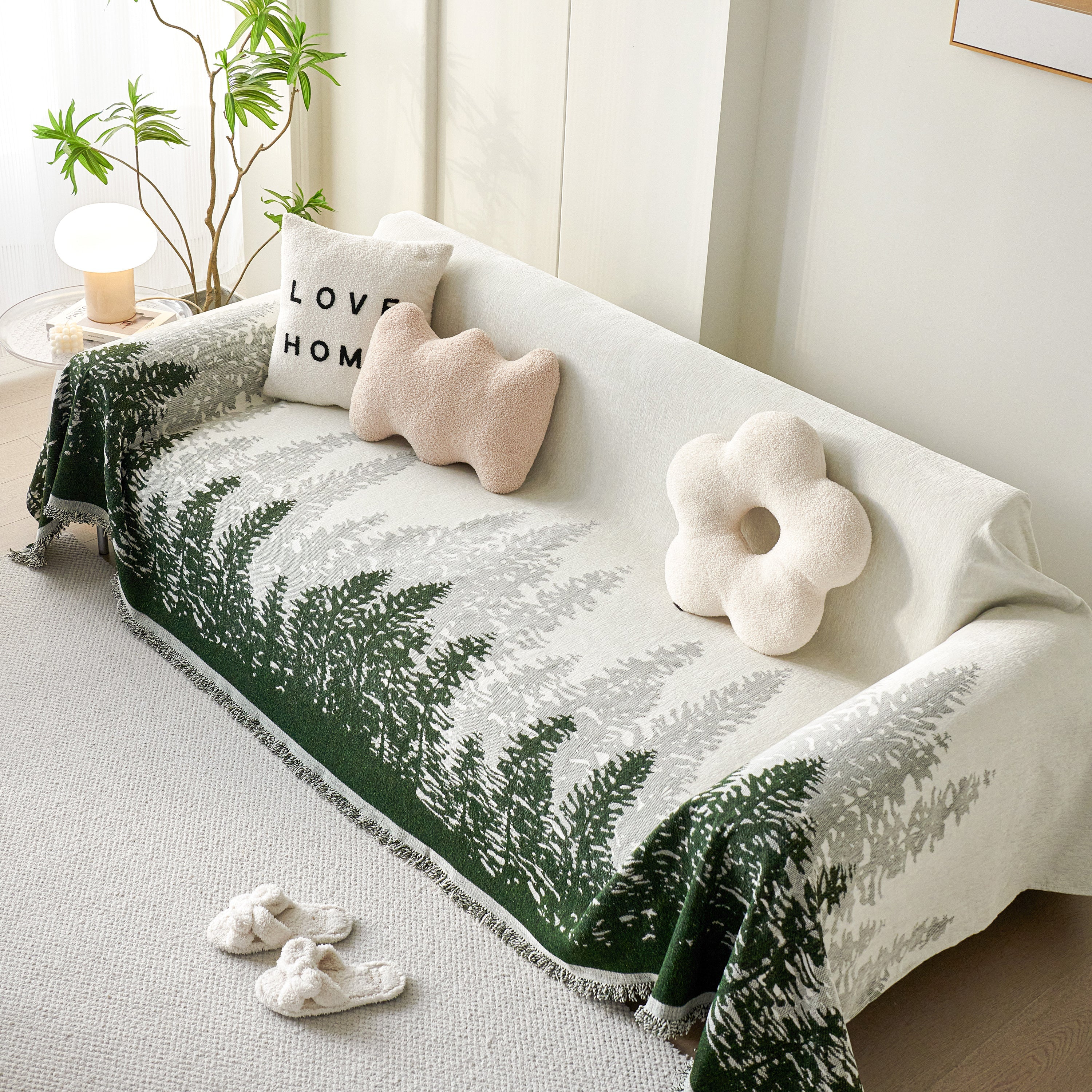 Chenille Grove Sofa Cover Blanket Furniture Protector, Couch Protector Sofa Throw Cover For Couches