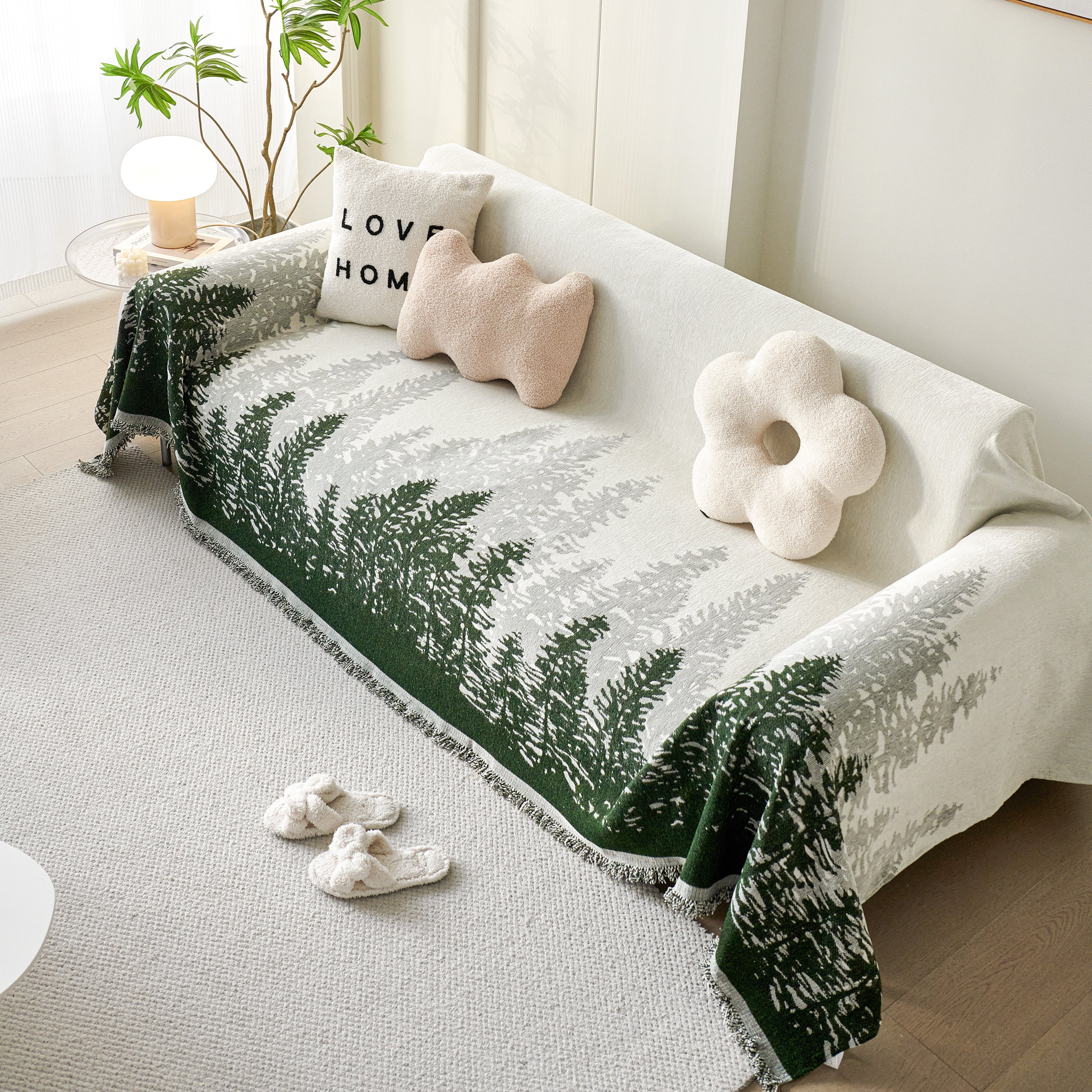 Chenille Grove Sofa Cover Blanket Furniture Protector, Couch Protector Sofa Throw Cover For Couches