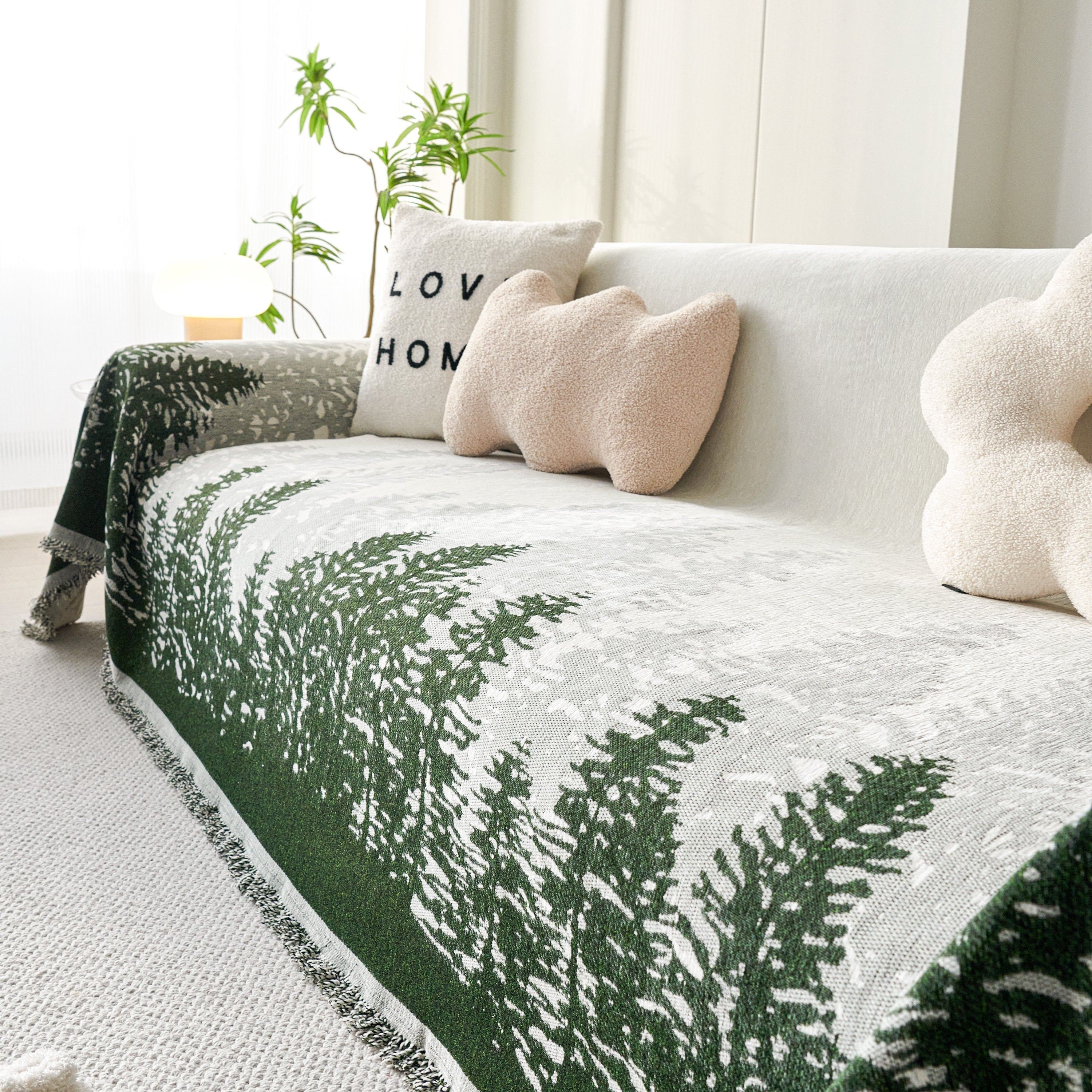 Chenille Grove Sofa Cover Blanket Furniture Protector, Couch Protector Sofa Throw Cover For Couches