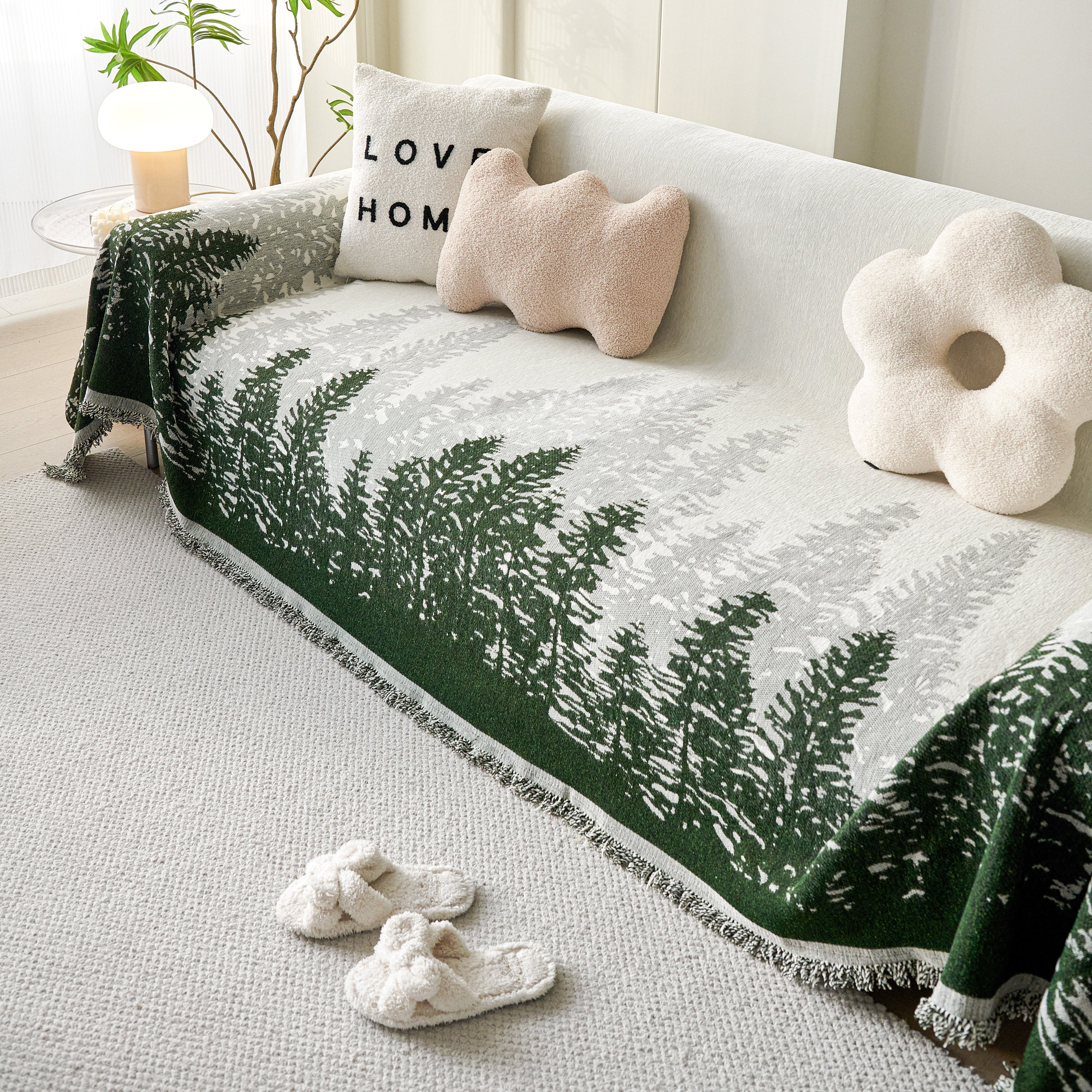 Chenille Grove Sofa Cover Blanket Furniture Protector, Couch Protector Sofa Throw Cover For Couches