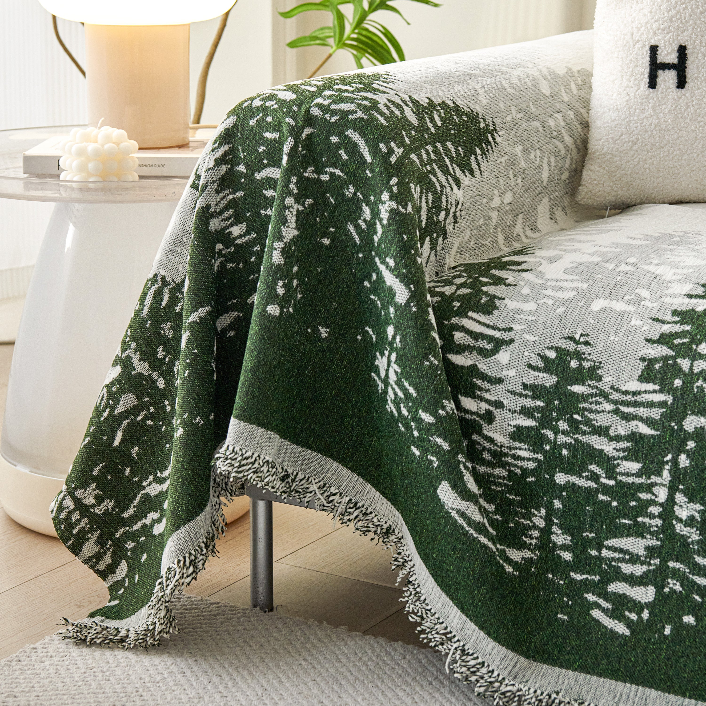 Chenille Grove Sofa Cover Blanket Furniture Protector, Couch Protector Sofa Throw Cover For Couches
