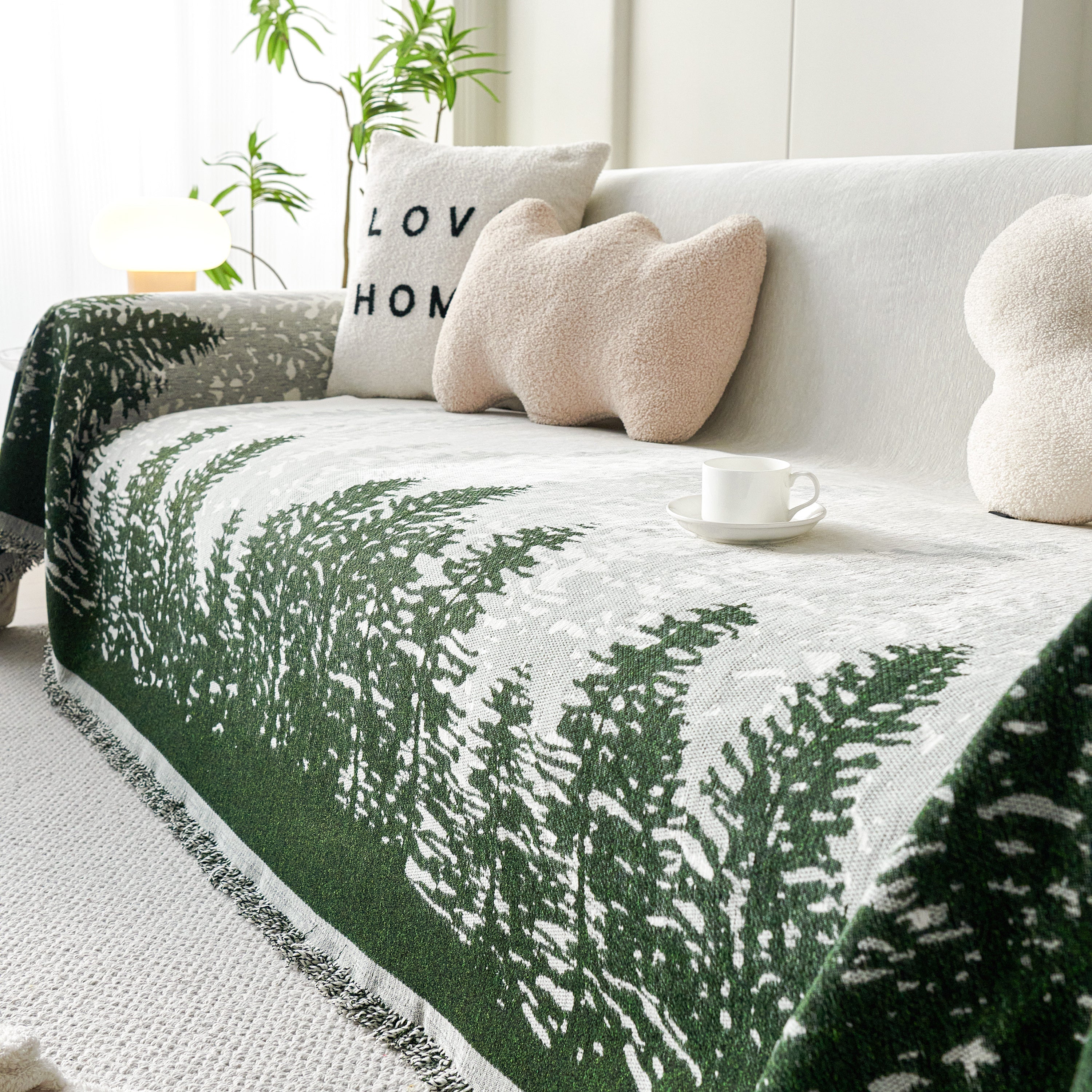 Chenille Grove Sofa Cover Blanket Furniture Protector, Couch Protector Sofa Throw Cover For Couches