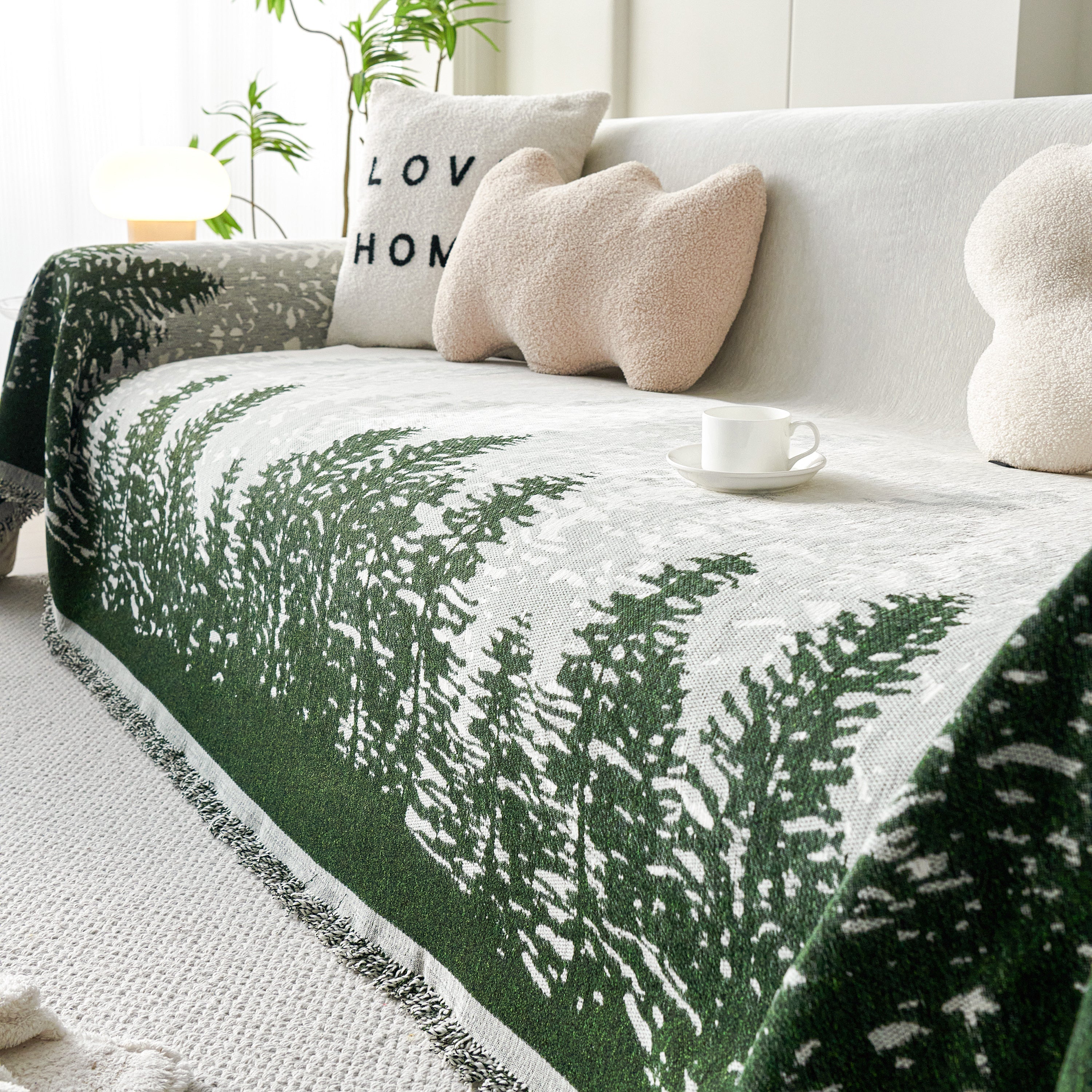 Chenille Grove Sofa Cover Blanket Furniture Protector, Couch Protector Sofa Throw Cover For Couches