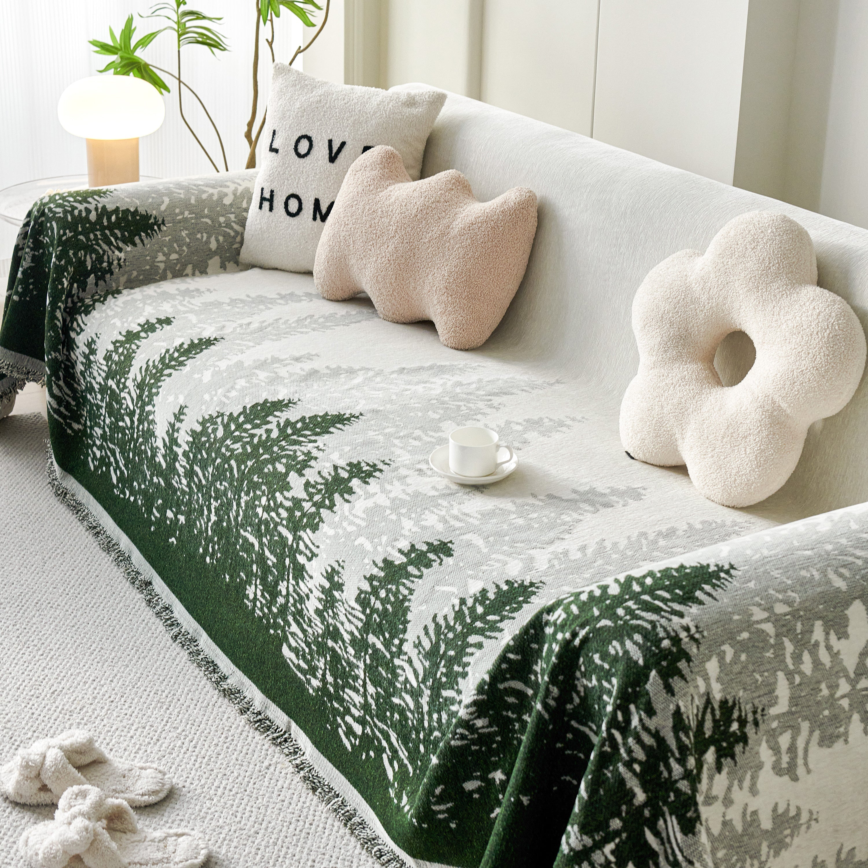 Chenille Grove Sofa Cover Blanket Furniture Protector, Couch Protector Sofa Throw Cover For Couches