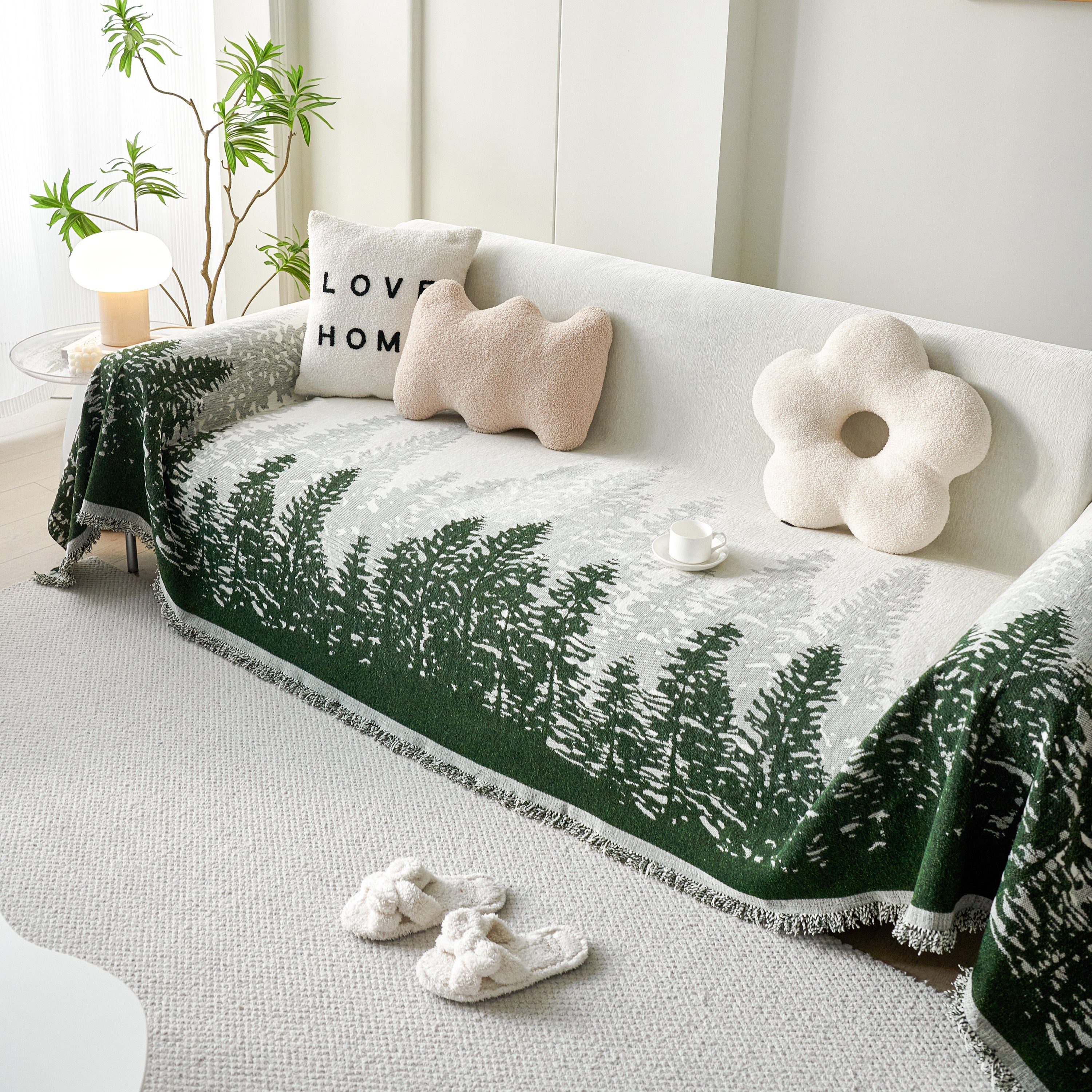 Chenille Grove Sofa Cover Blanket Furniture Protector, Couch Protector Sofa Throw Cover For Couches