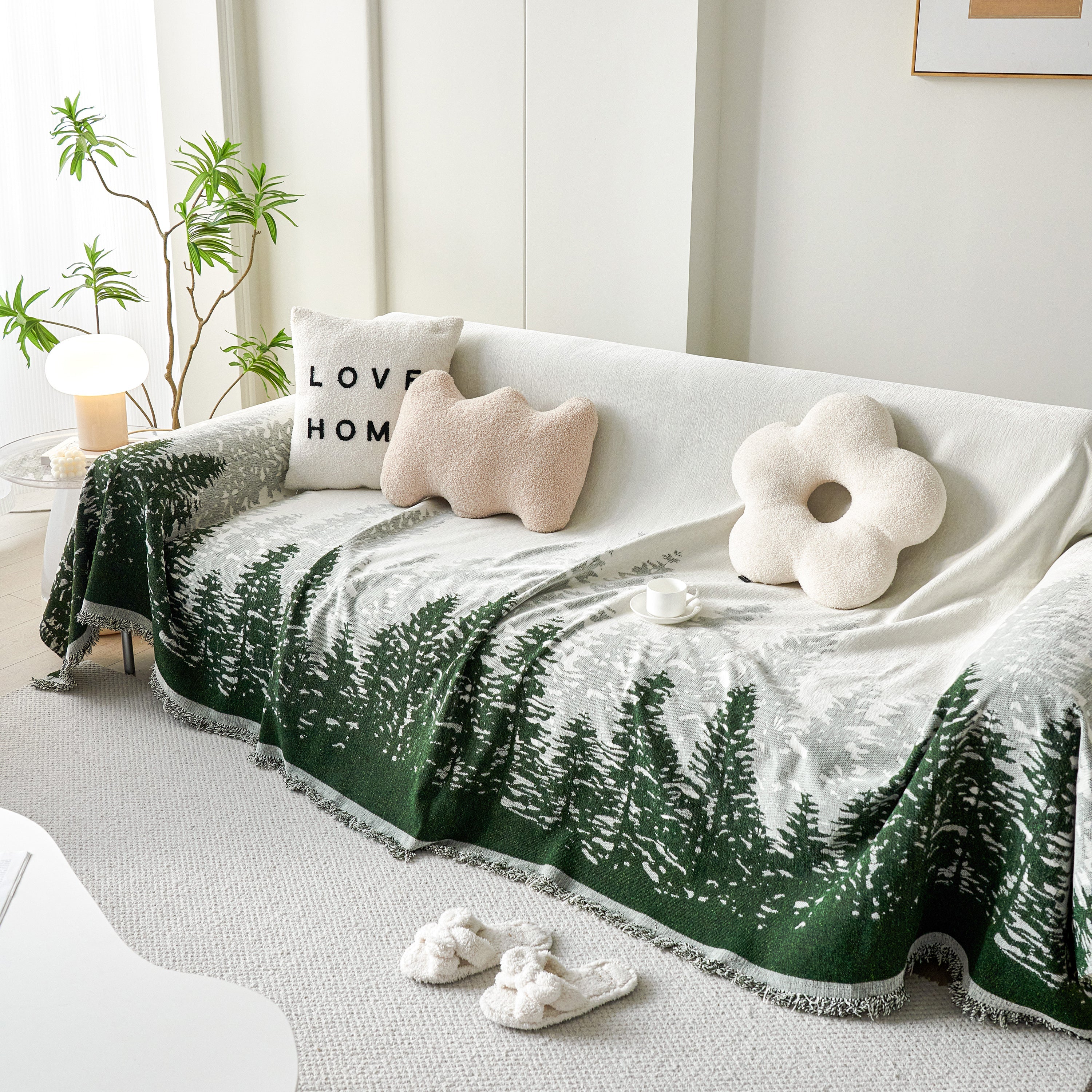 Chenille Grove Sofa Cover Blanket Furniture Protector, Couch Protector Sofa Throw Cover For Couches