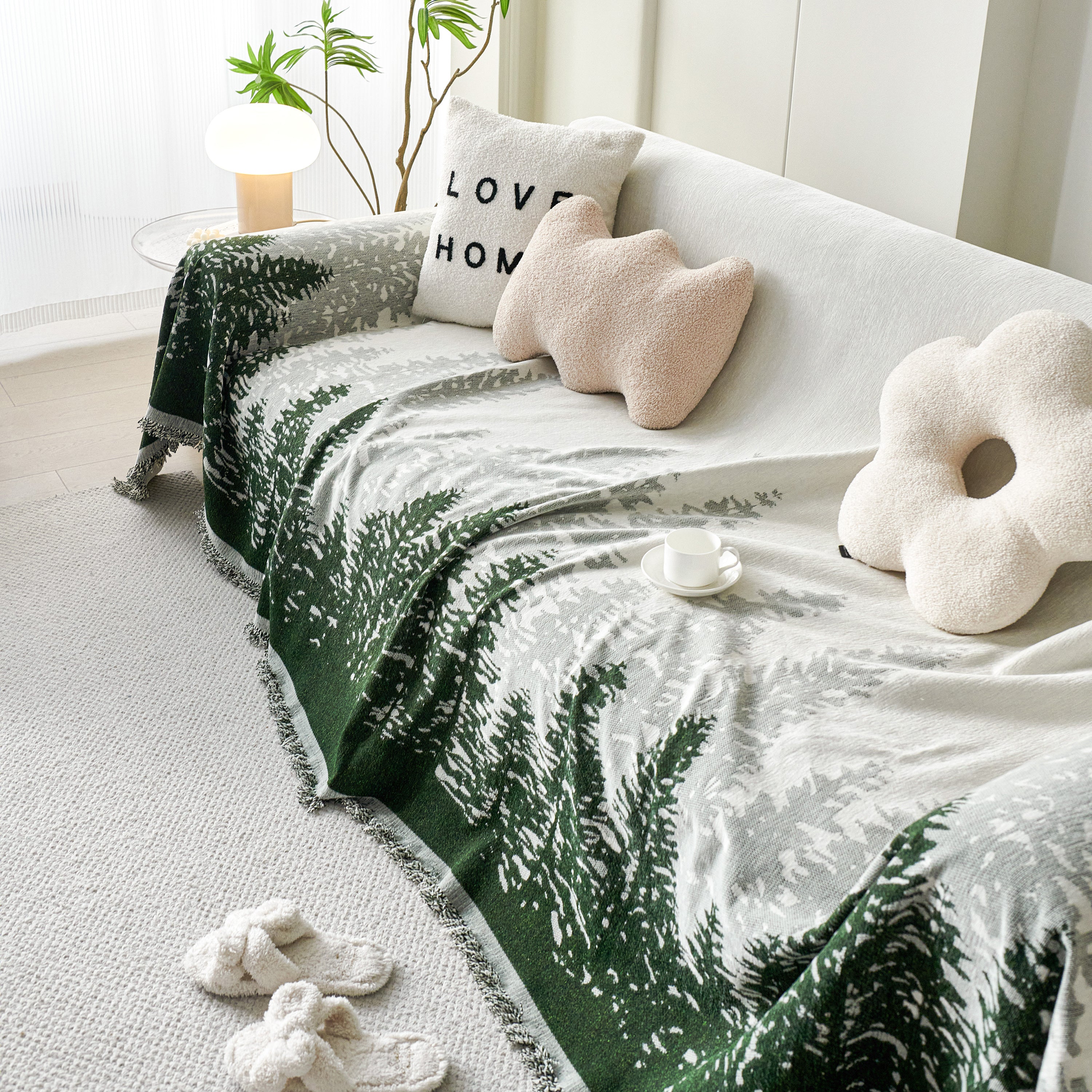 Chenille Grove Sofa Cover Blanket Furniture Protector, Couch Protector Sofa Throw Cover For Couches