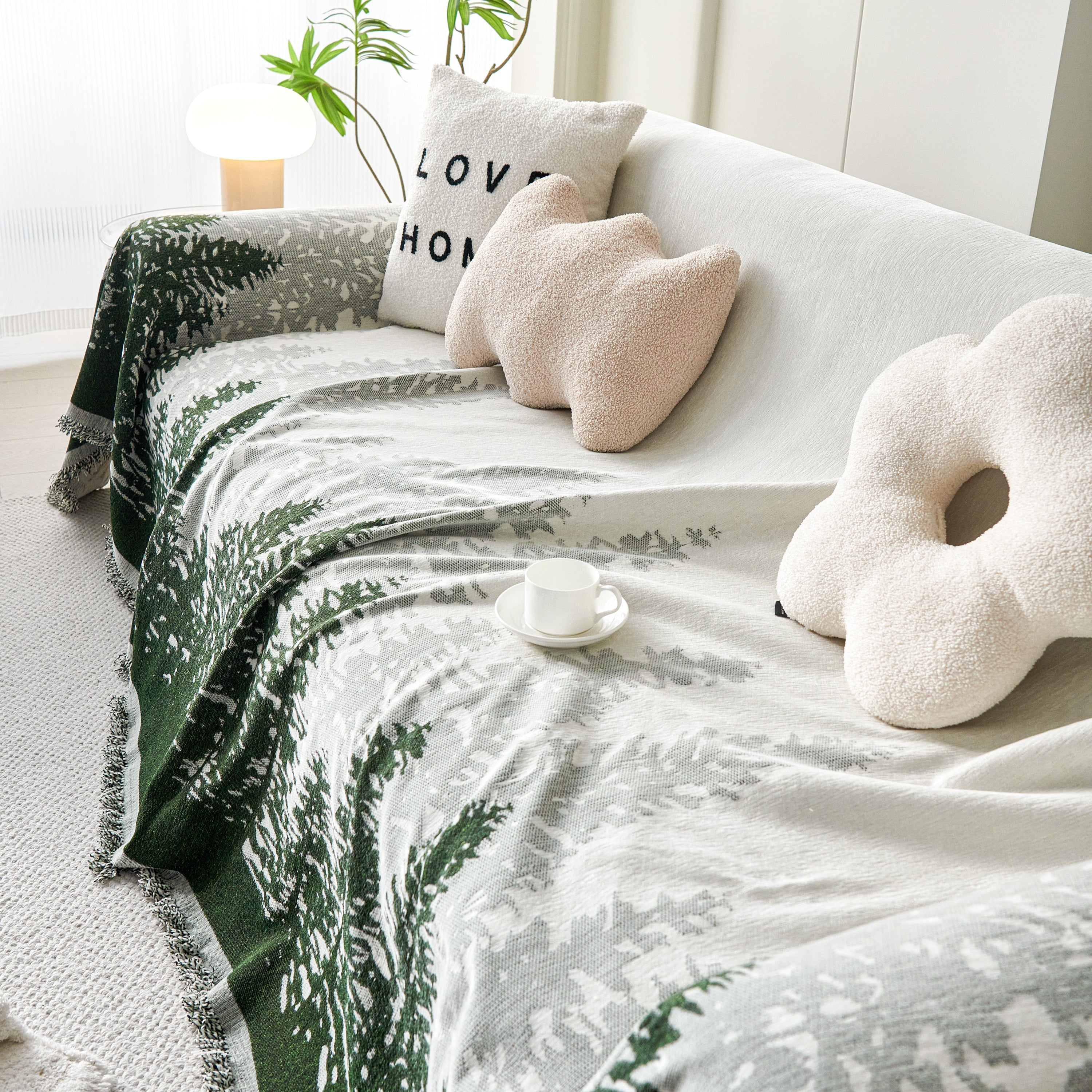 Chenille Grove Sofa Cover Blanket Furniture Protector, Couch Protector Sofa Throw Cover For Couches
