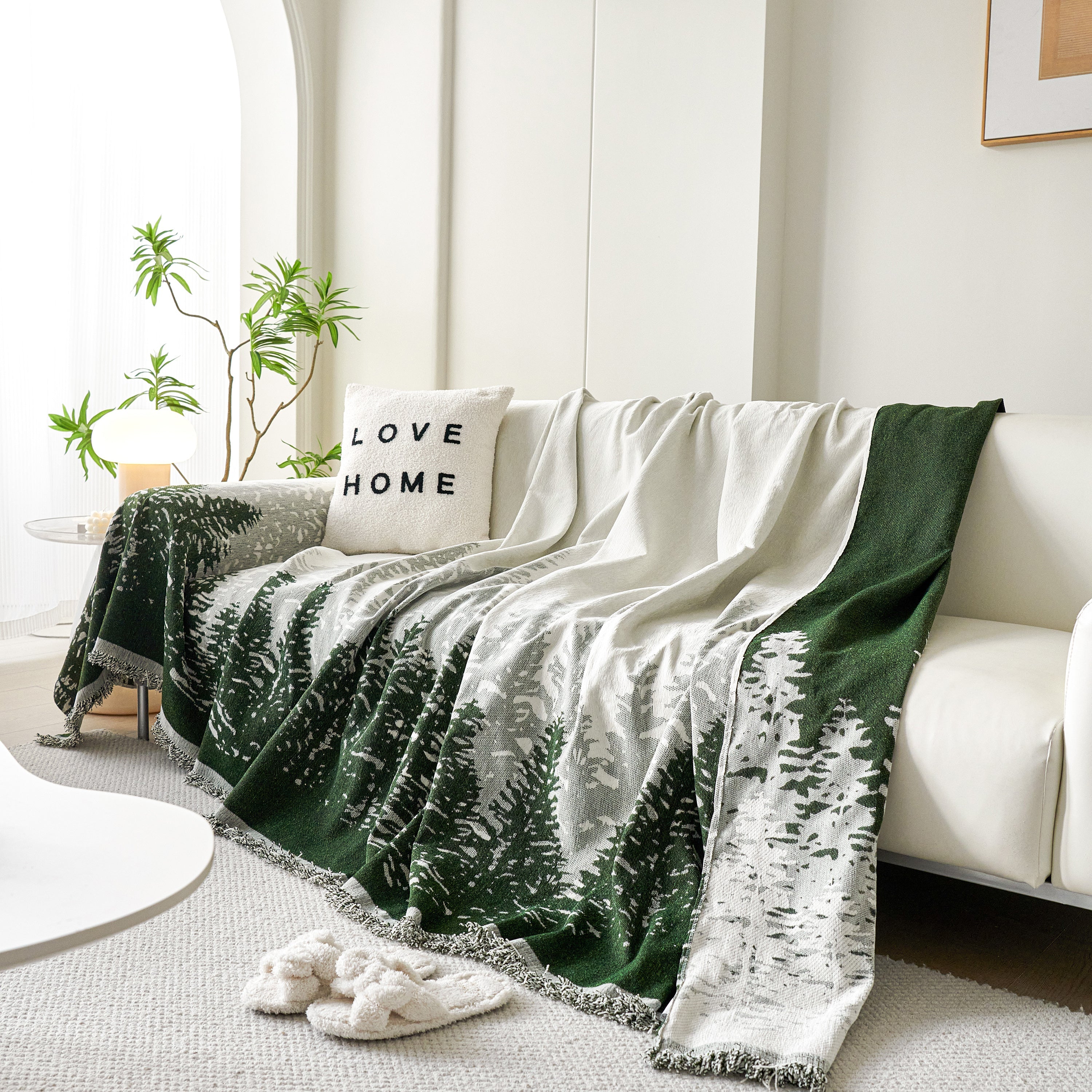 Chenille Grove Sofa Cover Blanket Furniture Protector, Couch Protector Sofa Throw Cover For Couches