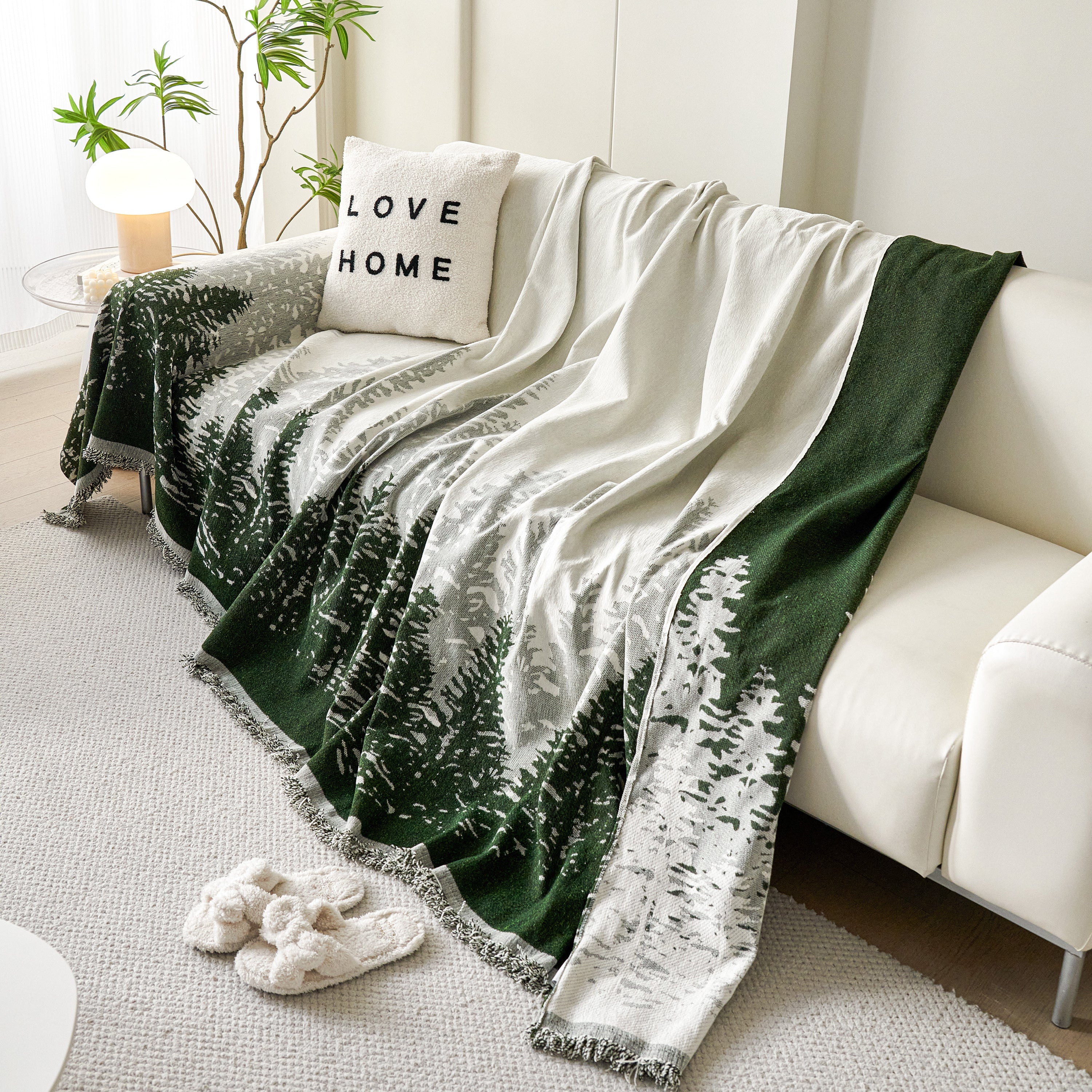 Chenille Grove Sofa Cover Blanket Furniture Protector, Couch Protector Sofa Throw Cover For Couches