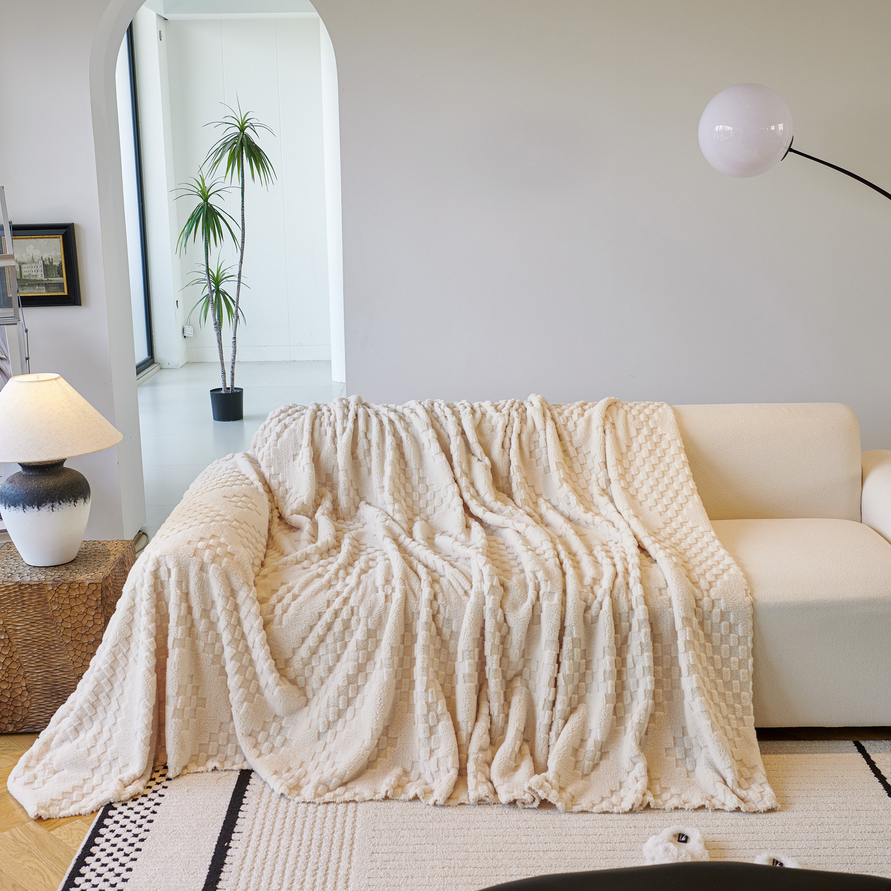 Thickened 3d Plush Premium Living Spaces Couch Covers Soft And Warm Couch Protector Blanket