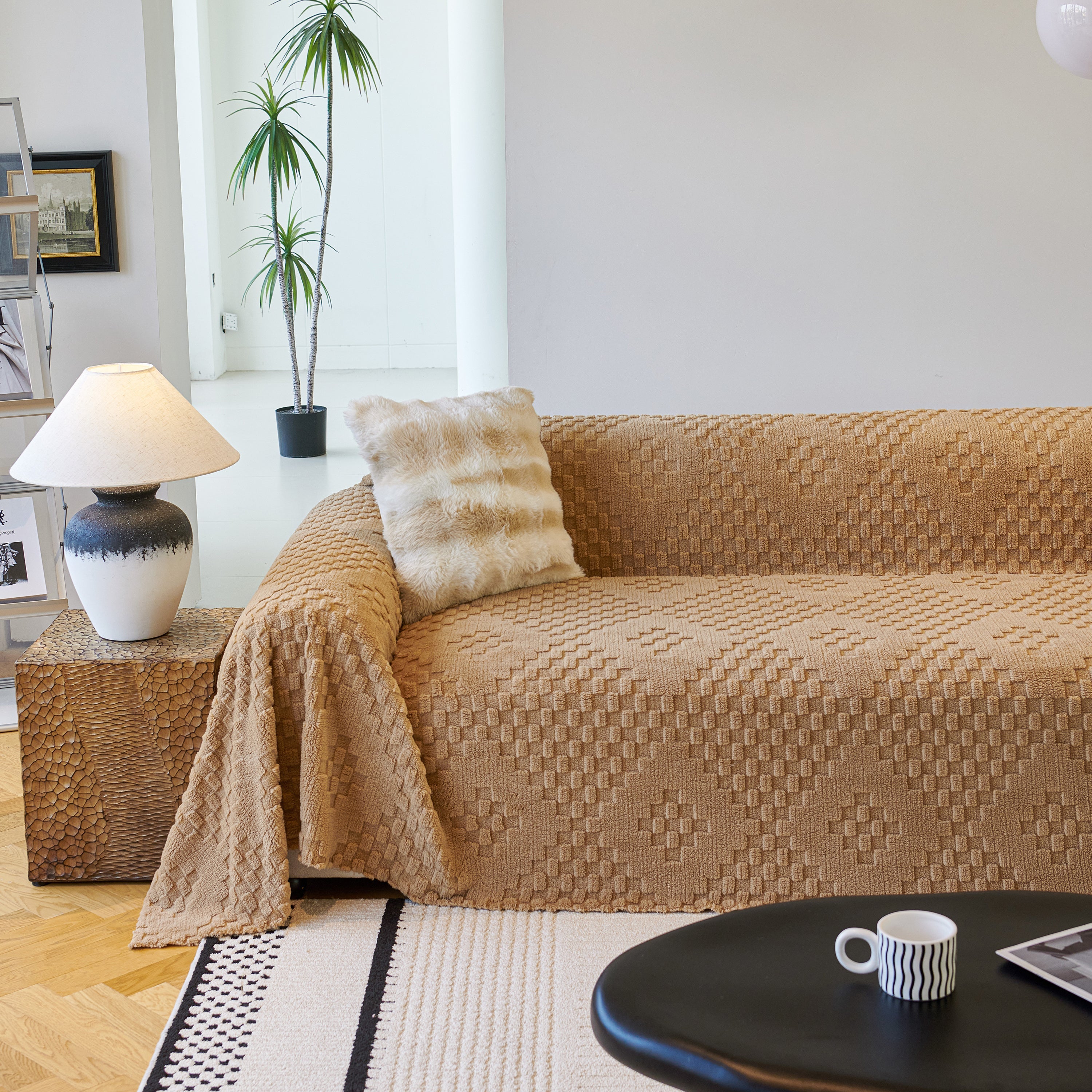 Thickened 3d Plush Premium Living Spaces Couch Covers Soft And Warm Couch Protector Blanket