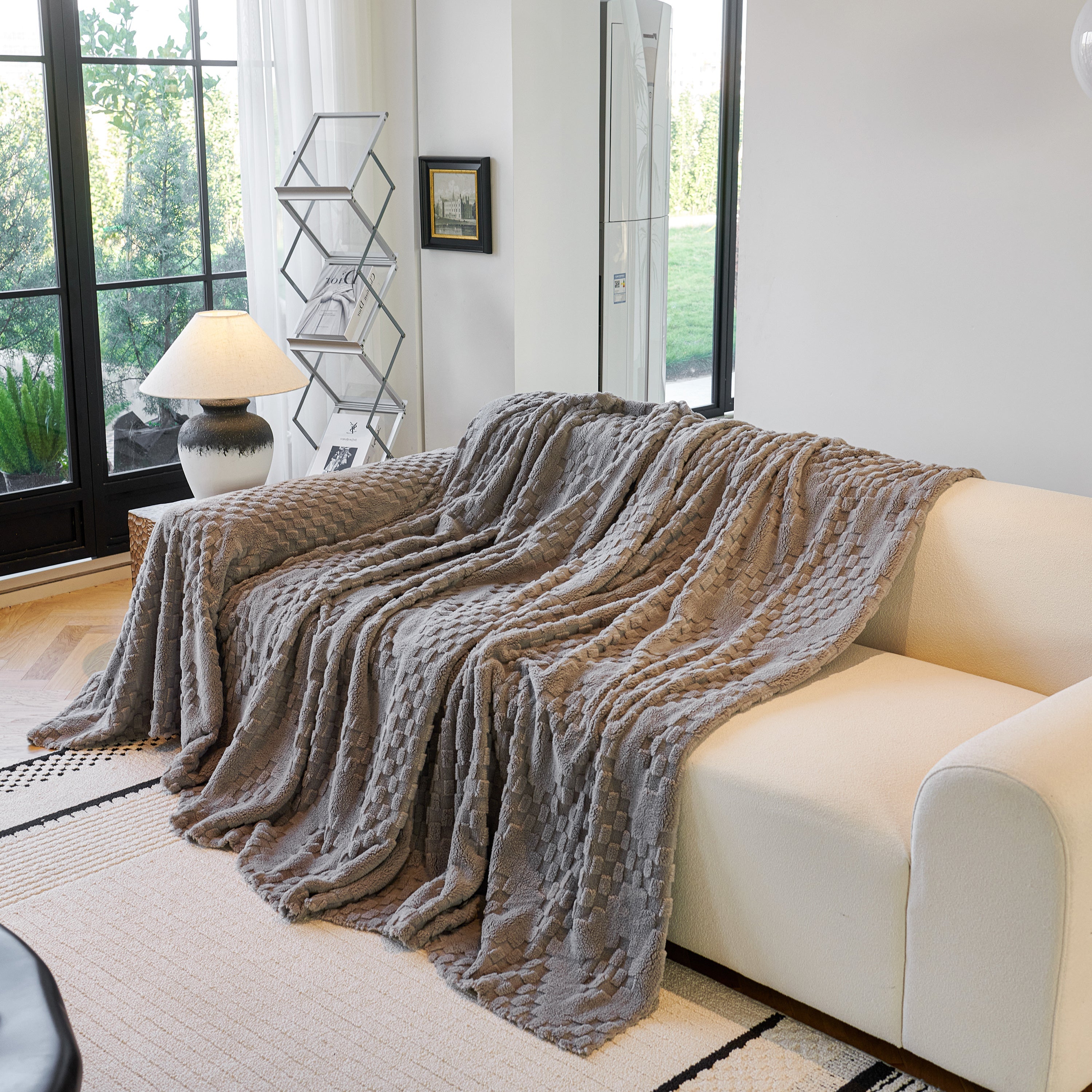 Thickened 3d Plush Premium Living Spaces Couch Covers Soft And Warm Couch Protector Blanket