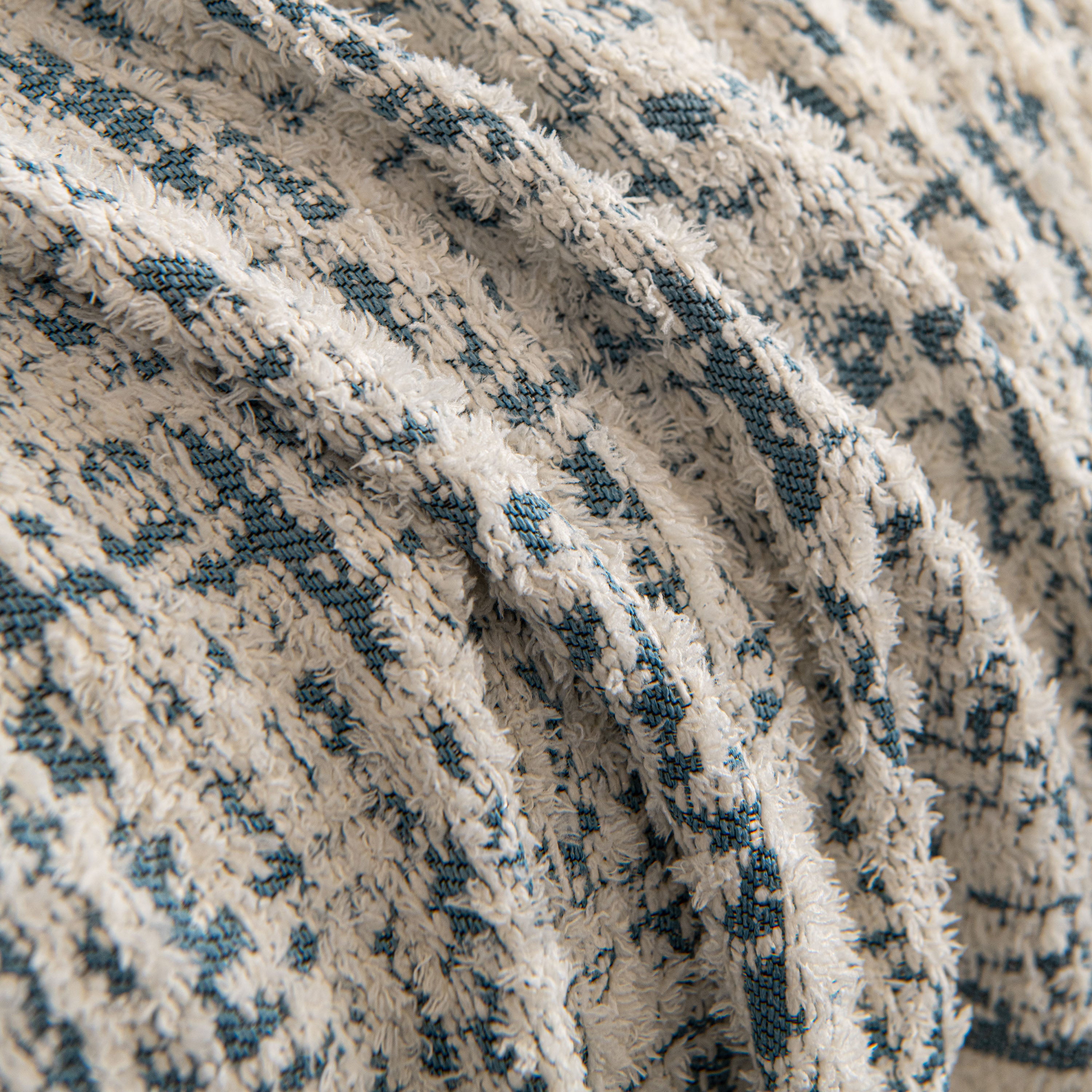 Textured Woven Furniture Protector For Couch, Rustic Farmhouse Sofa Throw Blanket