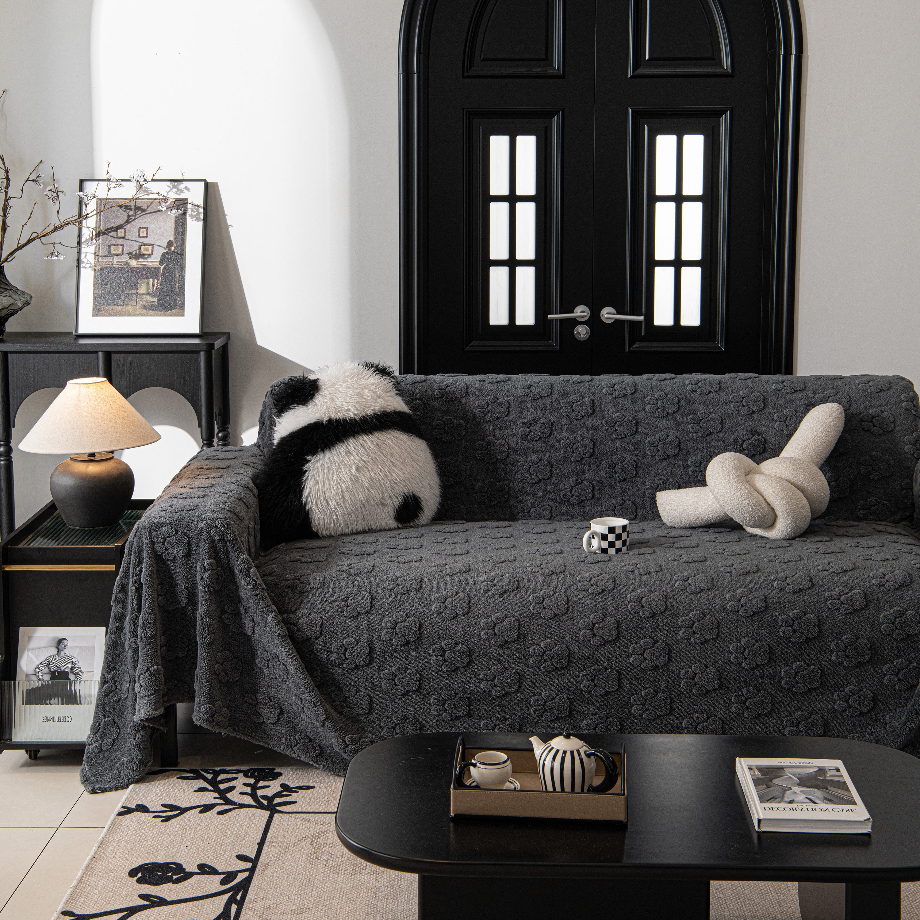 Plush Jacquard Blankets For The Sofa Soft Slipcover Sectional Cover Throws For Sofas