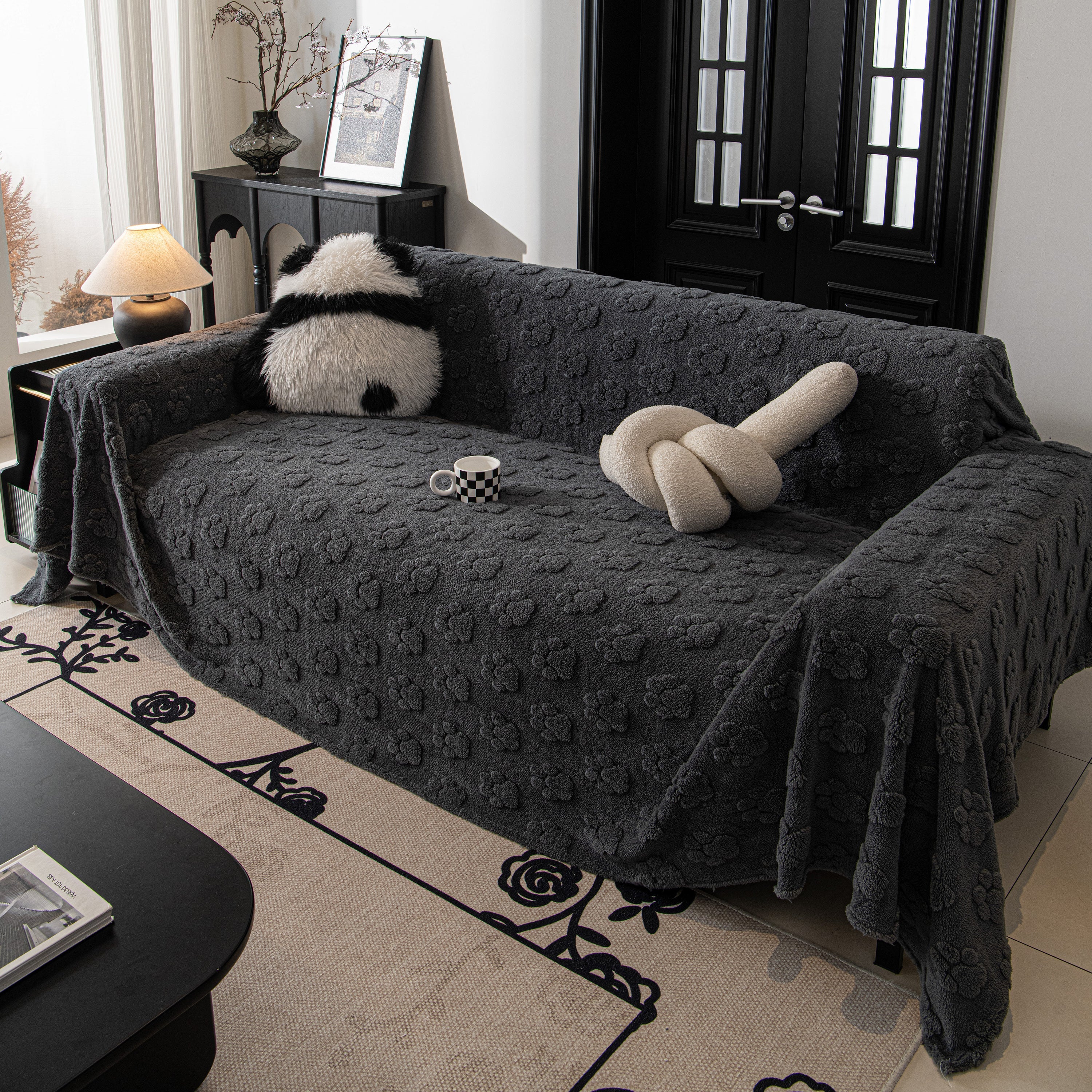 Plush Jacquard Blankets For The Sofa Soft Slipcover Sectional Cover Throws For Sofas