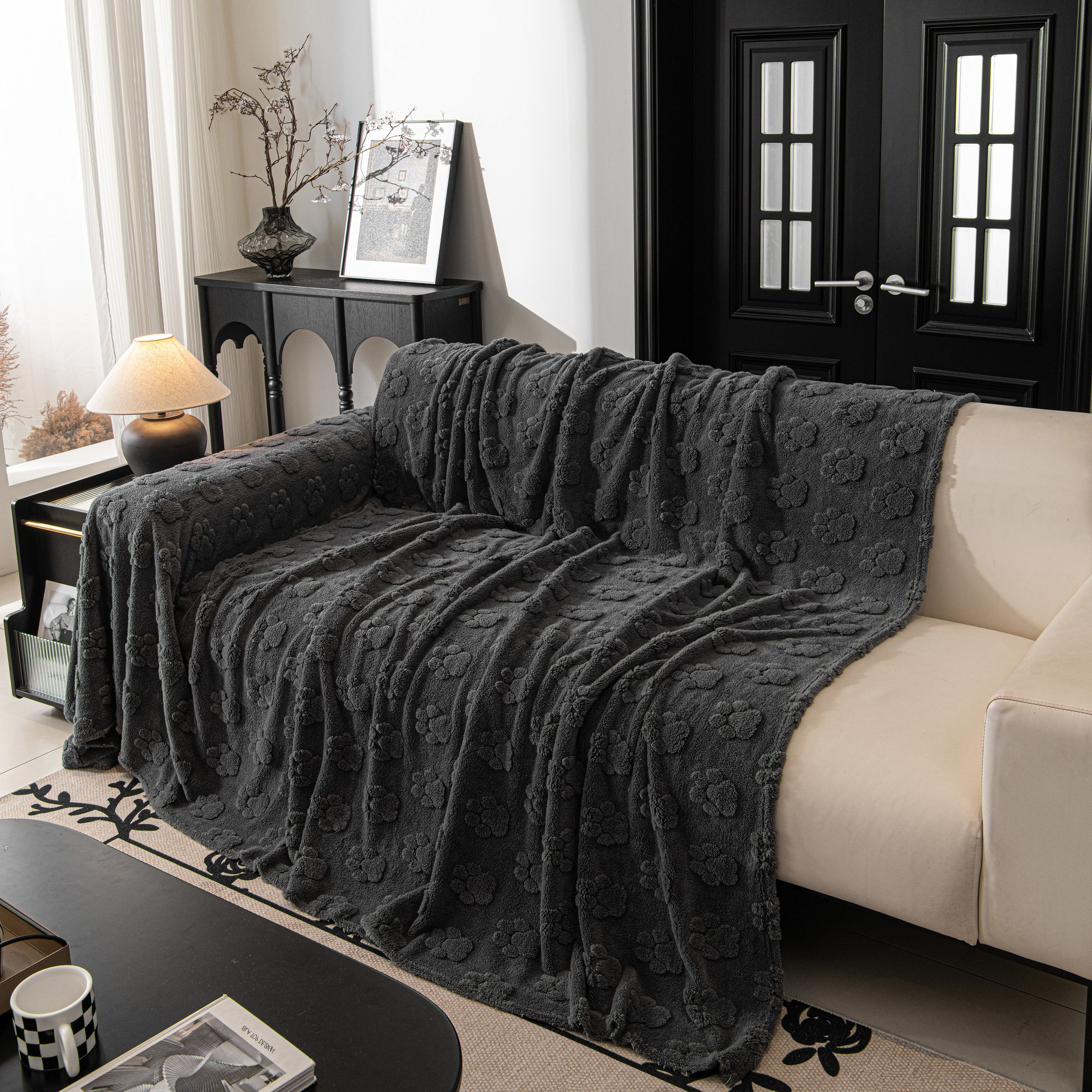 Plush Jacquard Blankets For The Sofa Soft Slipcover Sectional Cover Throws For Sofas