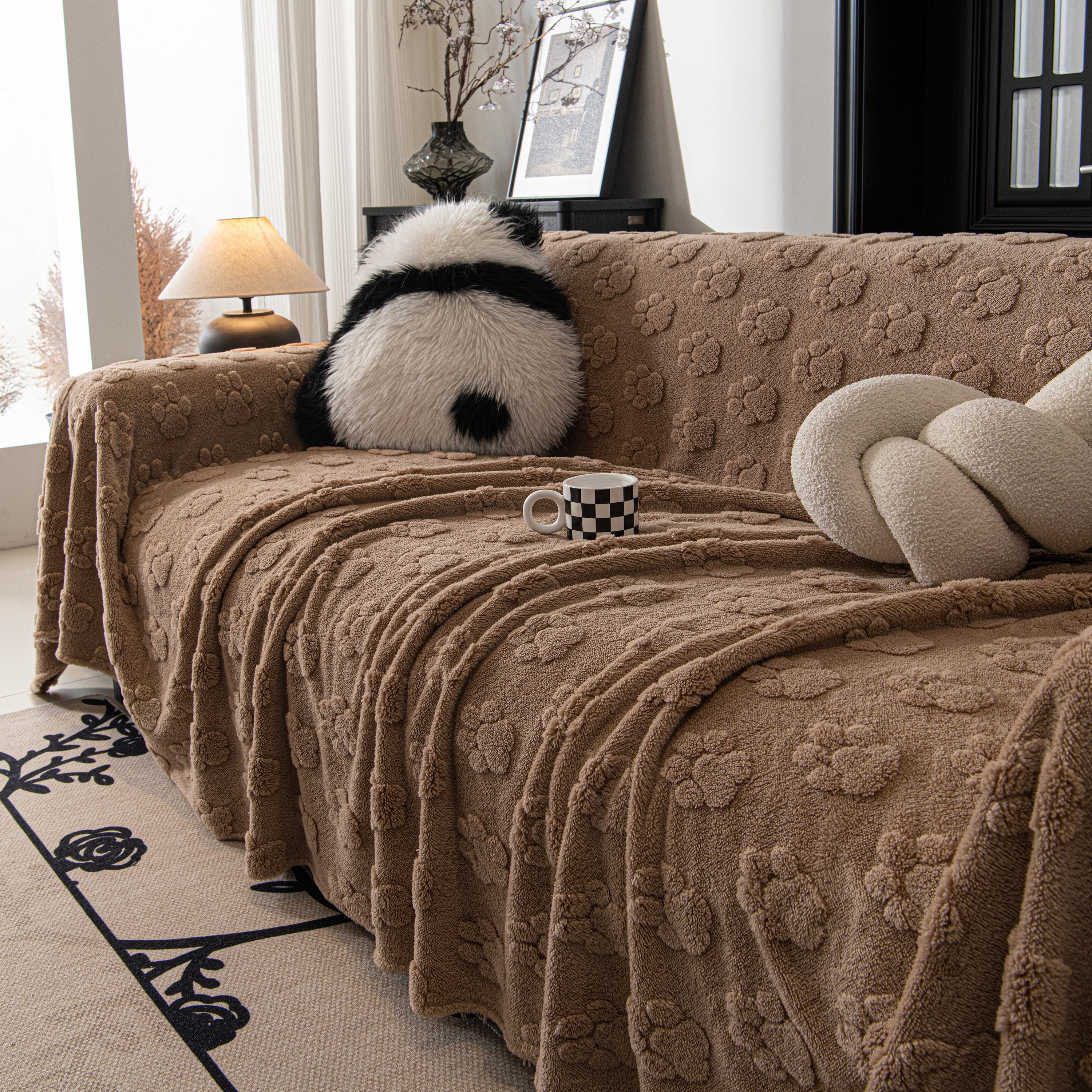 Plush Jacquard Blankets For The Sofa Soft Slipcover Sectional Cover Throws For Sofas